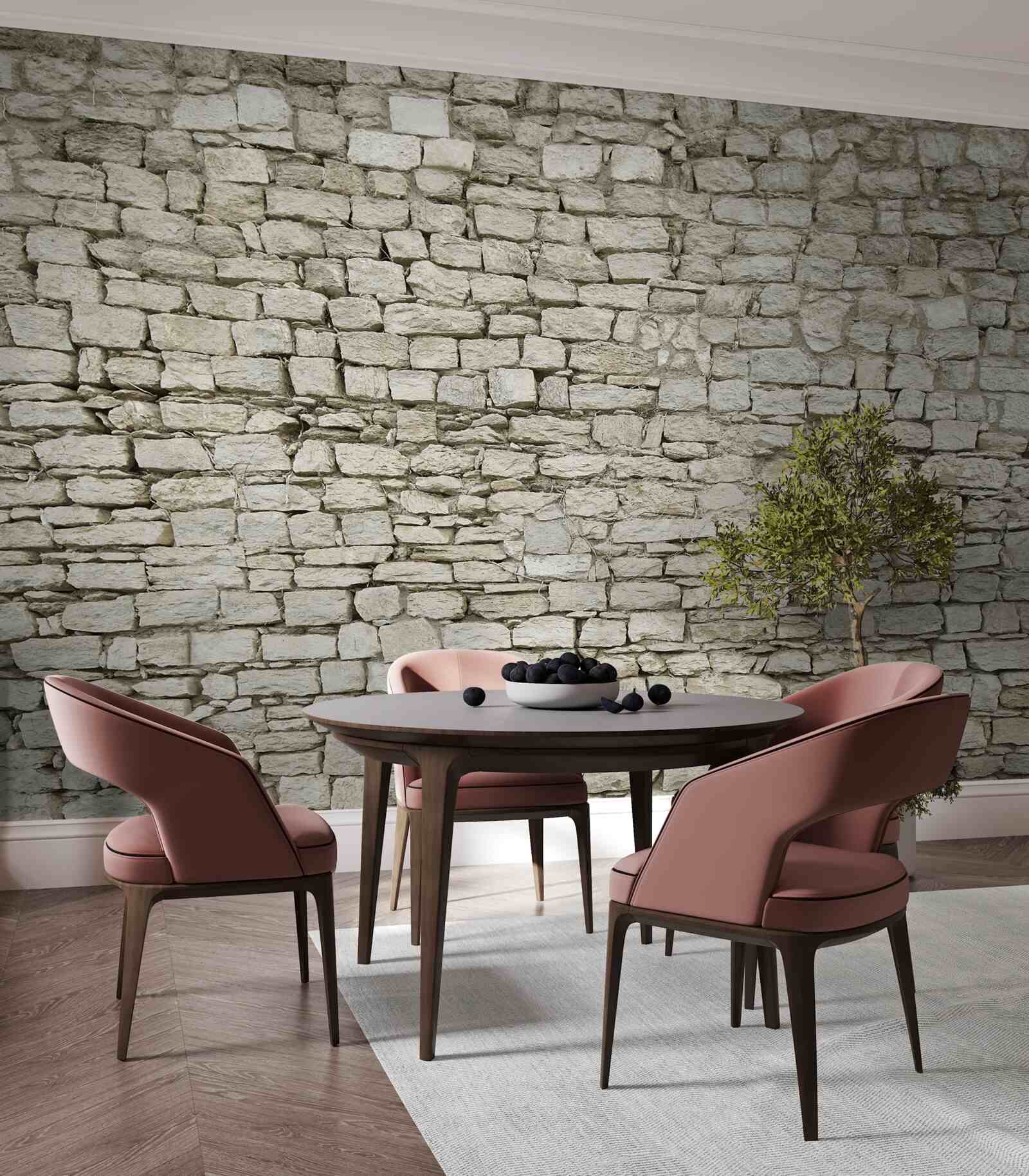 Fototapet așezarea pereților de piatră împrăștiată