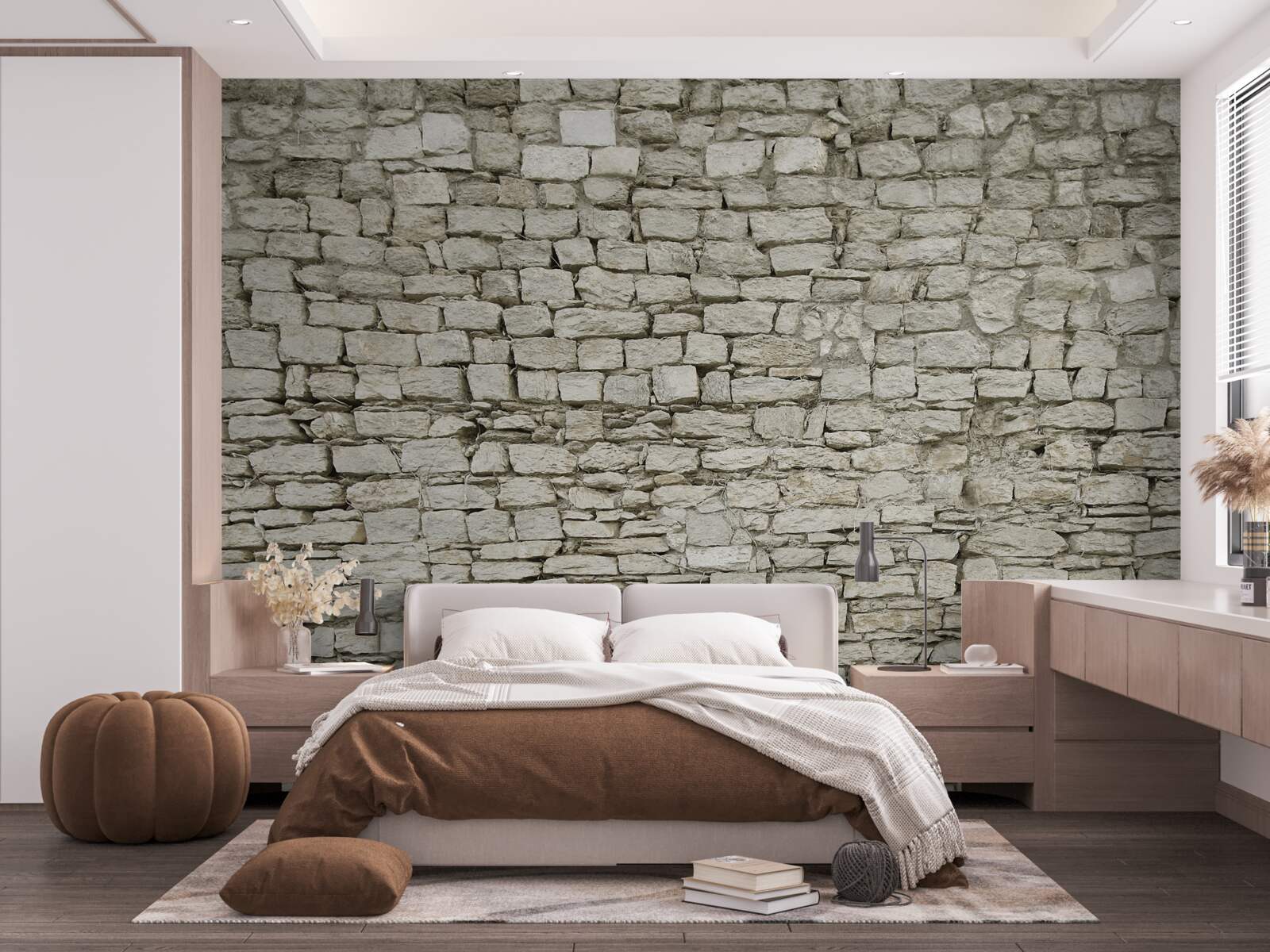Fototapet așezarea pereților de piatră împrăștiată