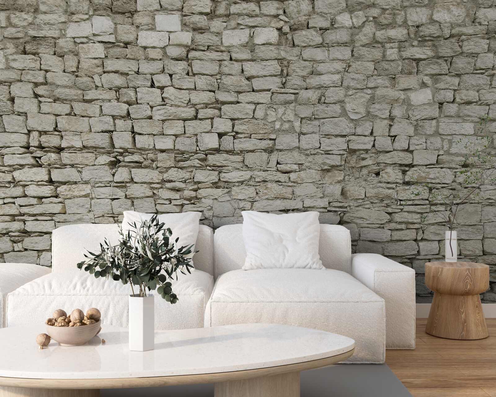 Fototapet așezarea pereților de piatră împrăștiată