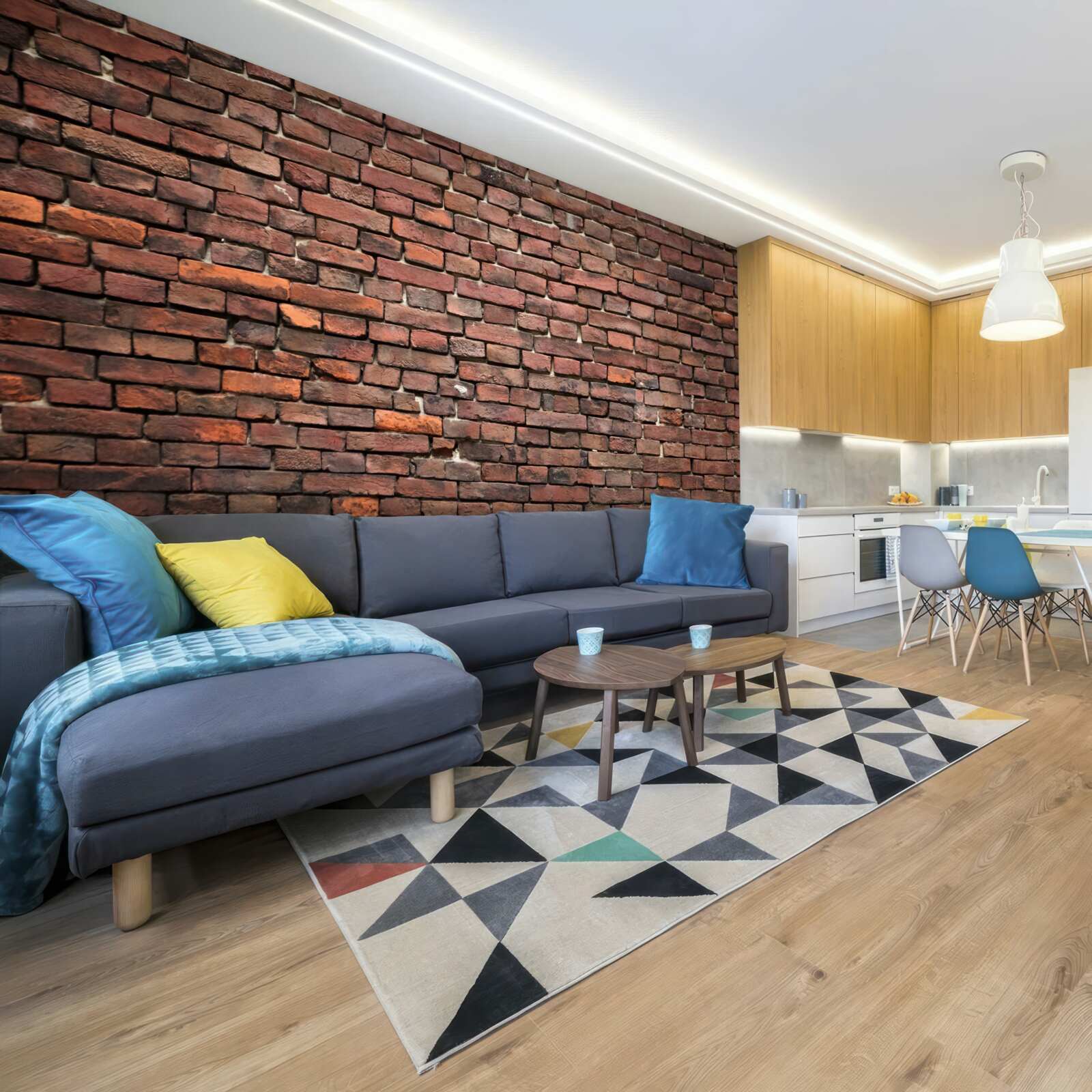 Fototapet zid de cărămidă întunecată, mai vechi decât anii