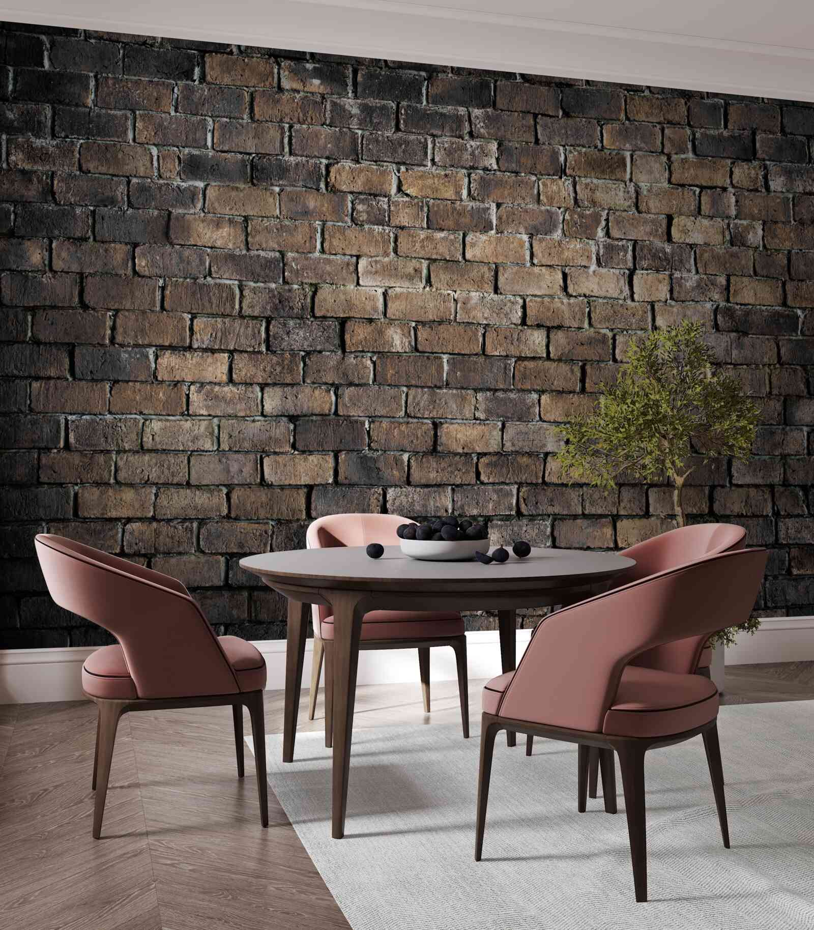 Fototapet culoarea închisă a unui zid de cărămidă