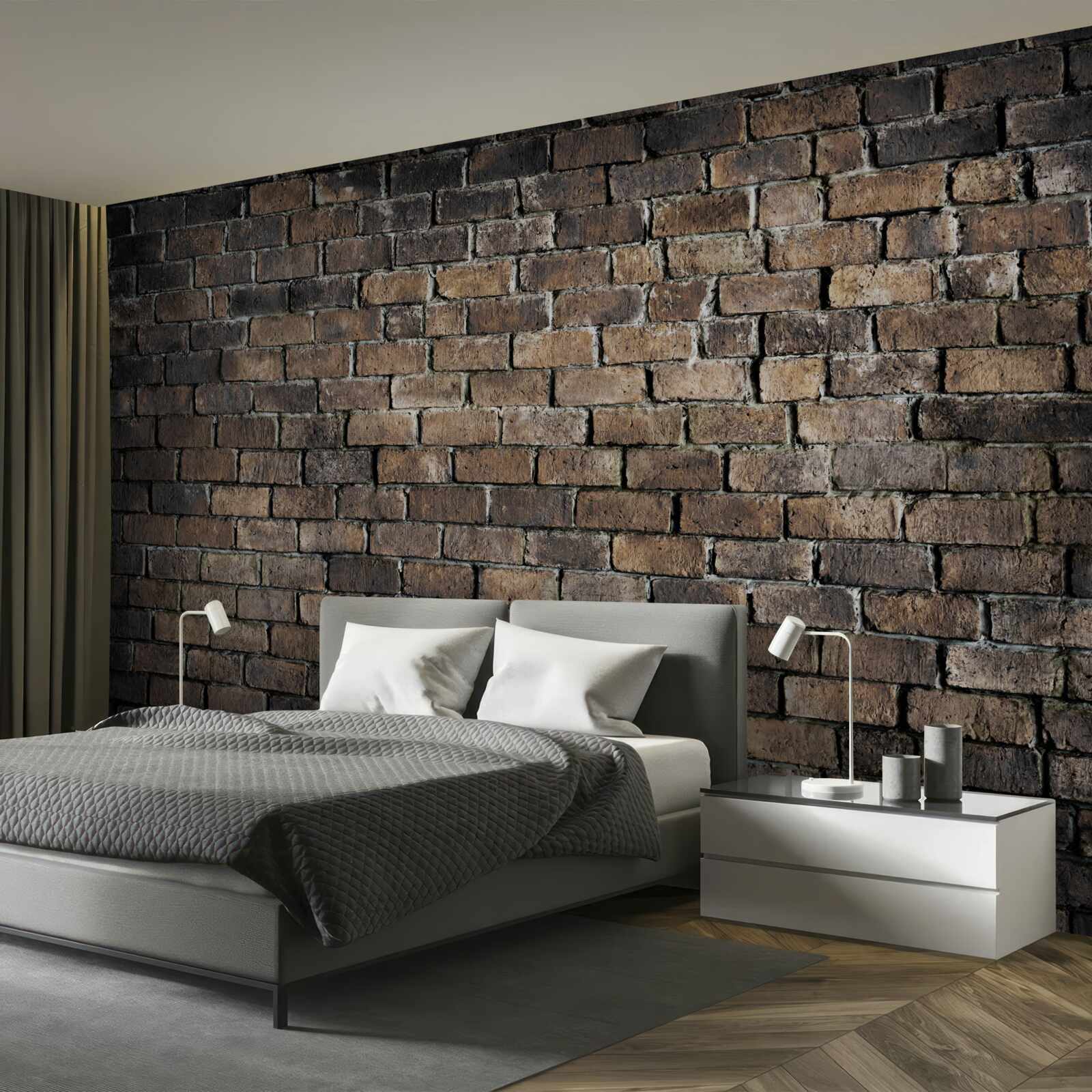 Fototapet culoarea închisă a unui zid de cărămidă