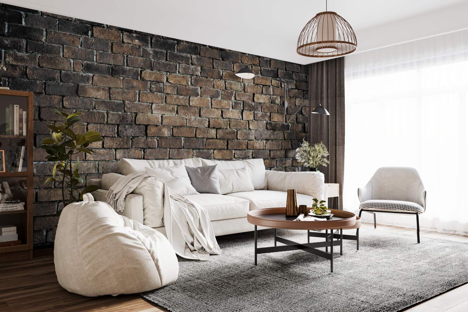 Fototapet culoarea închisă a unui zid de cărămidă