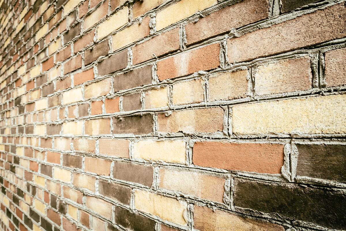 Fototapet vedere laterală a zidului de cărămidă