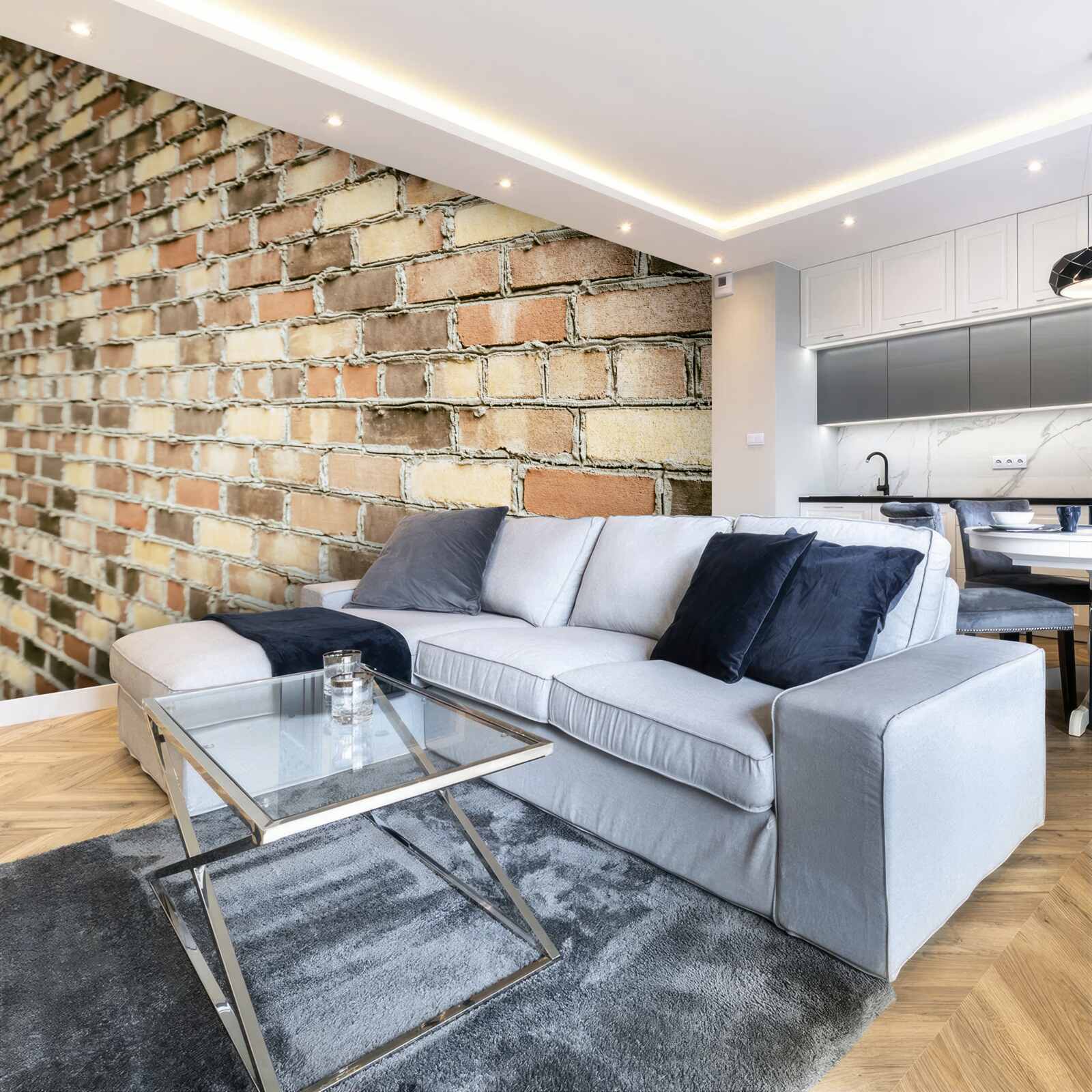 Fototapet vedere laterală a zidului de cărămidă