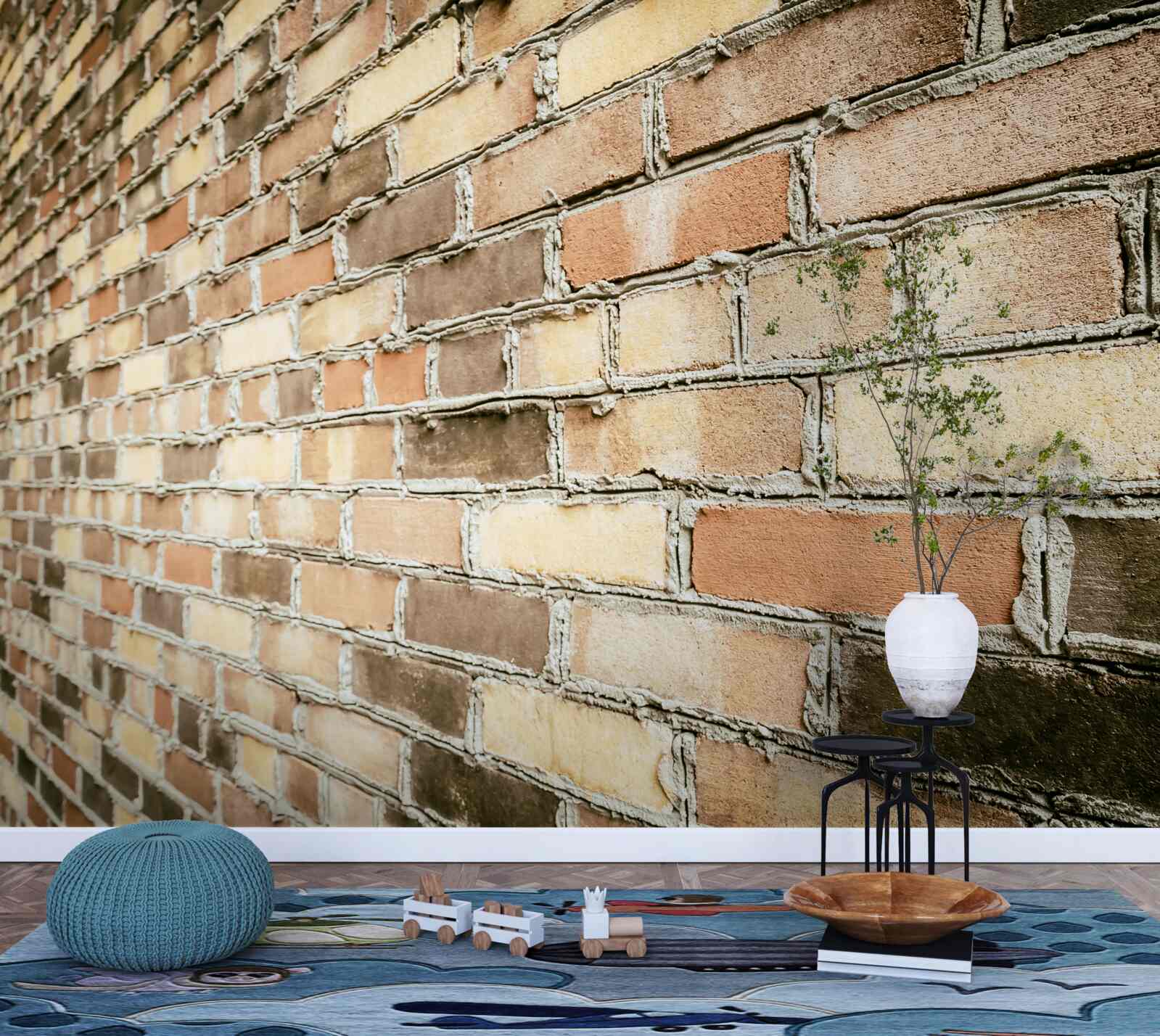 Fototapet vedere laterală a zidului de cărămidă