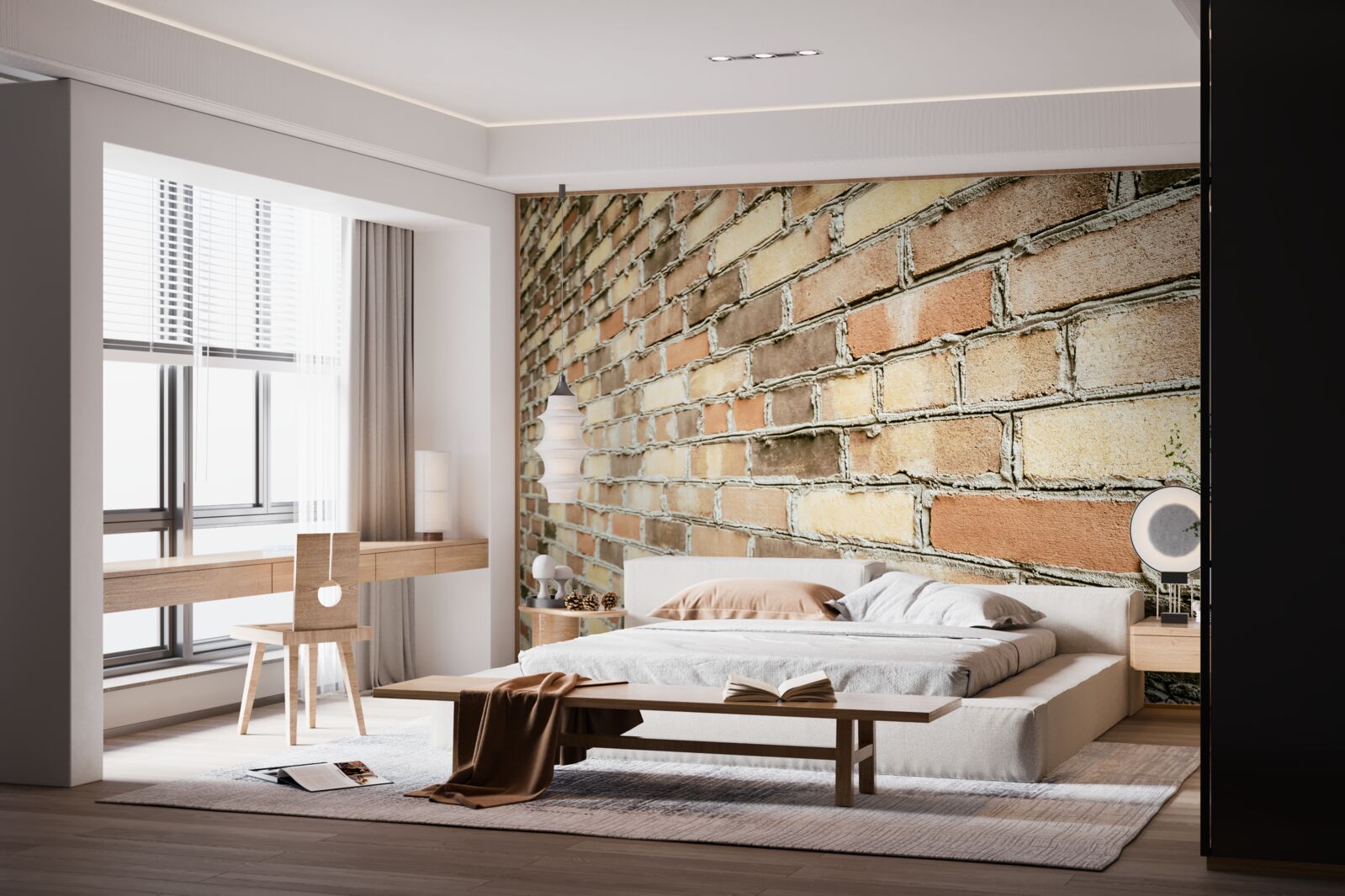 Fototapet vedere laterală a zidului de cărămidă