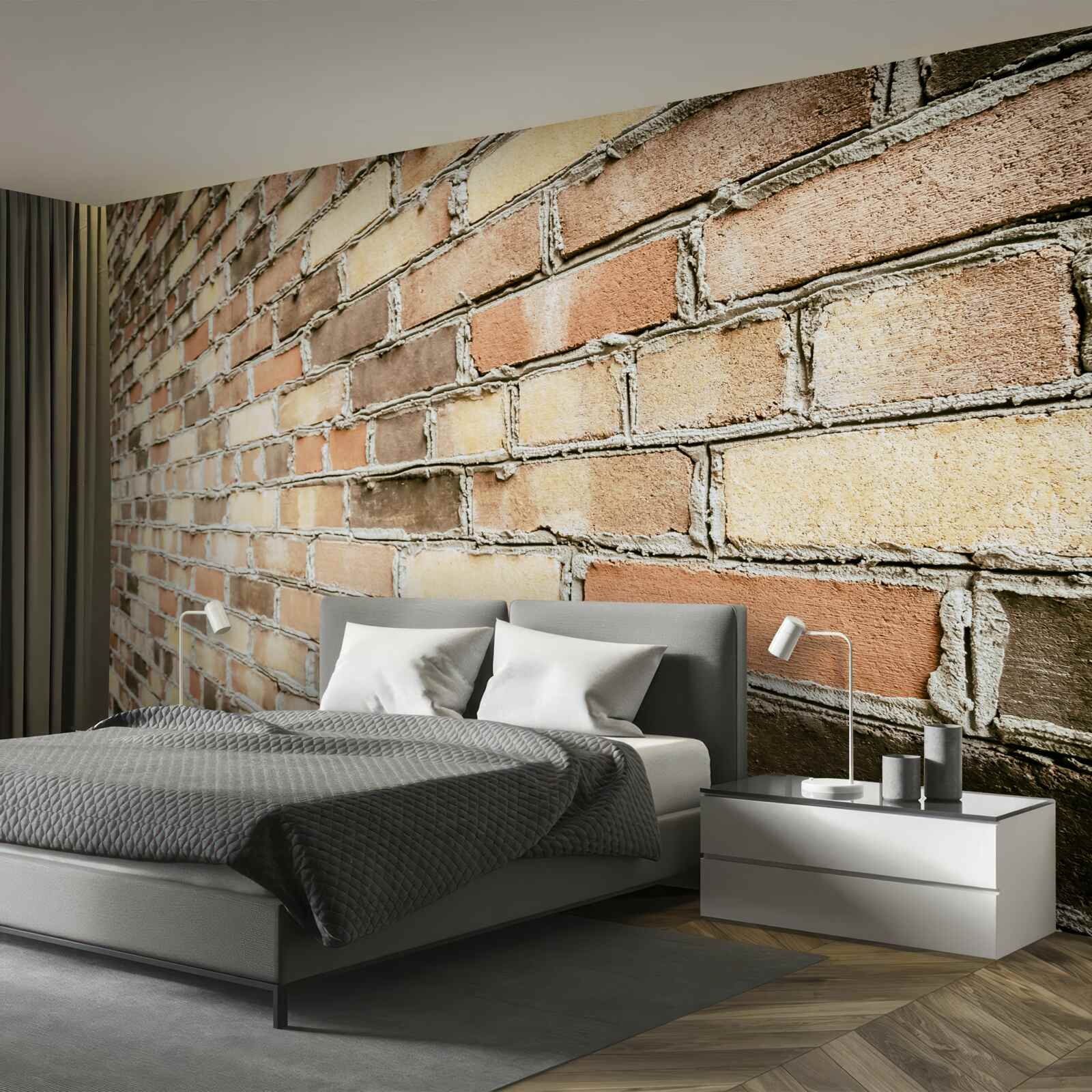 Fototapet vedere laterală a zidului de cărămidă