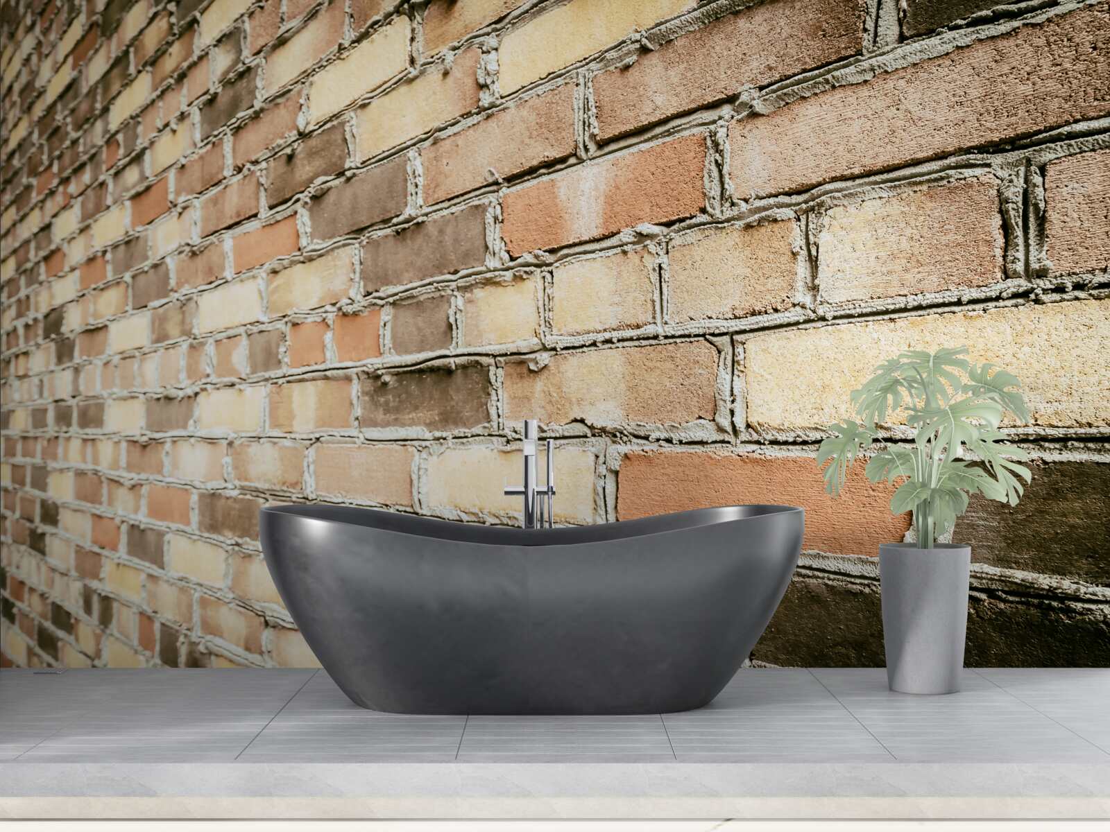 Fototapet vedere laterală a zidului de cărămidă