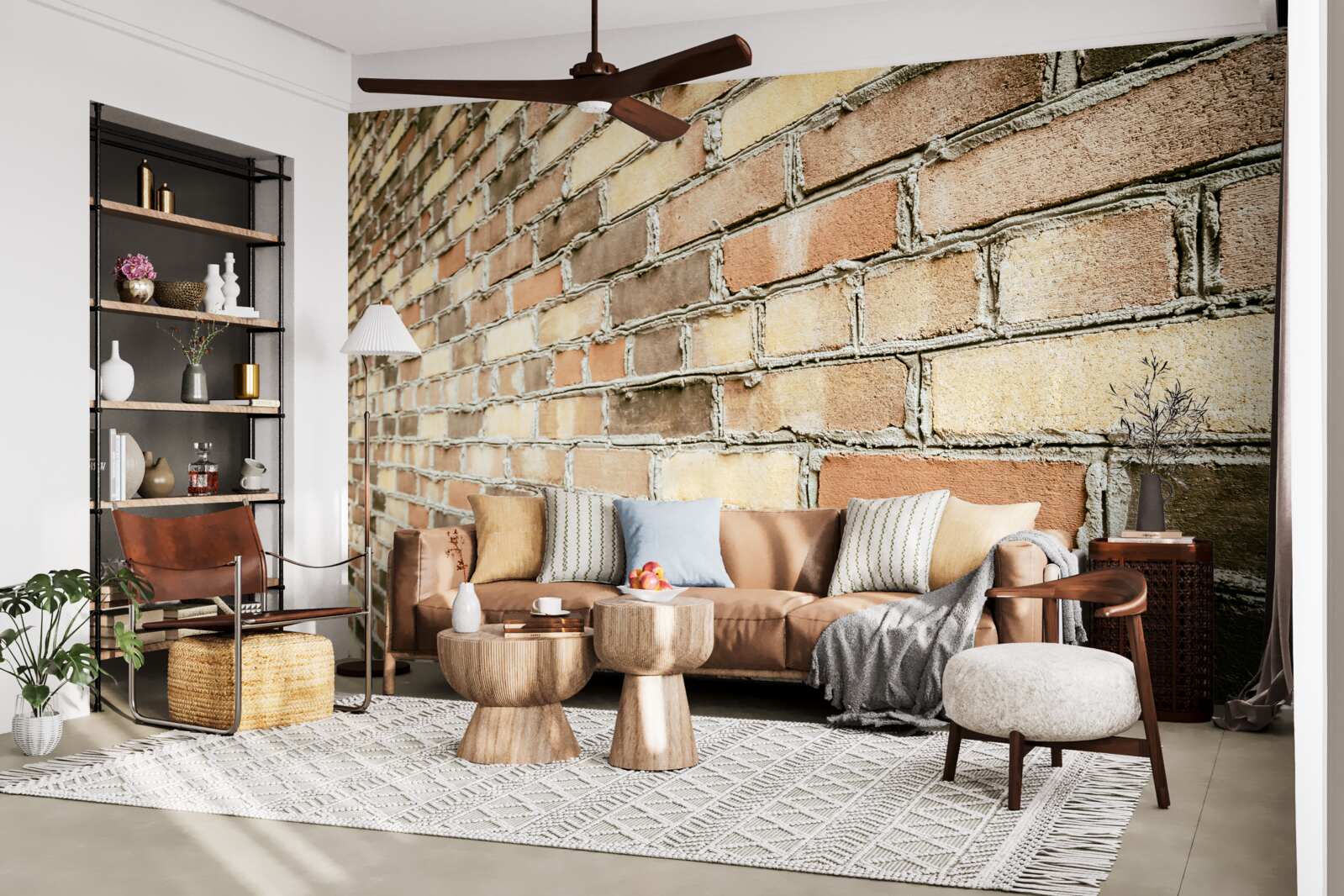 Fototapet vedere laterală a zidului de cărămidă