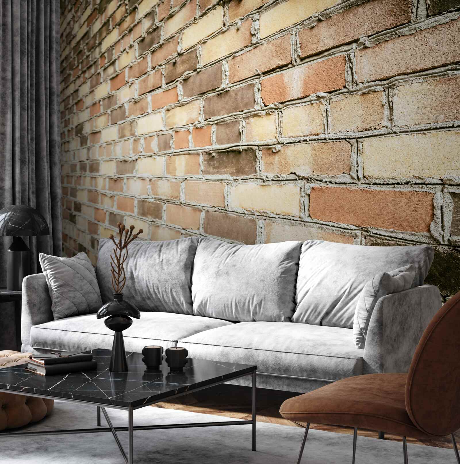 Fototapet vedere laterală a zidului de cărămidă