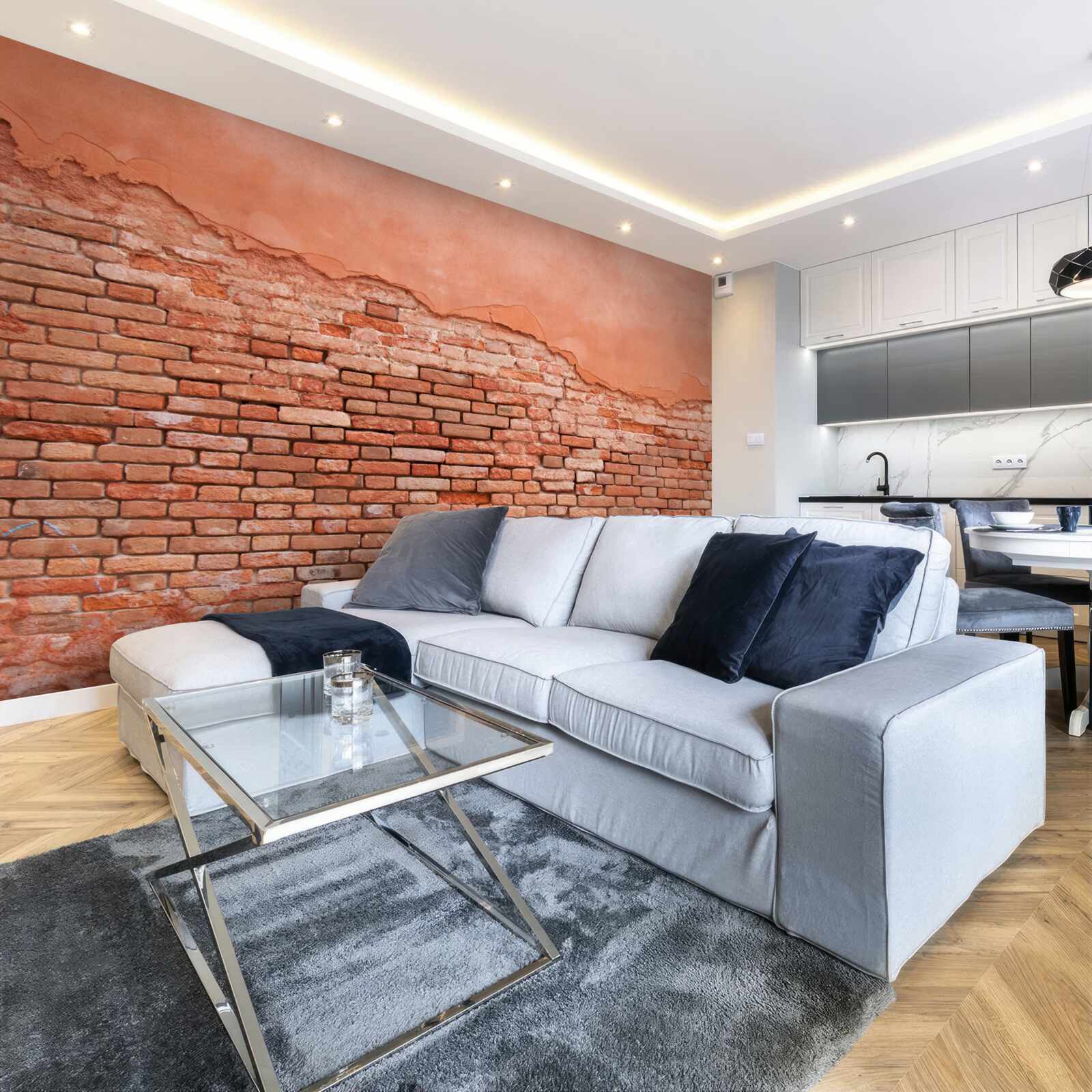 Fototapet zid de cărămidă prăbușit