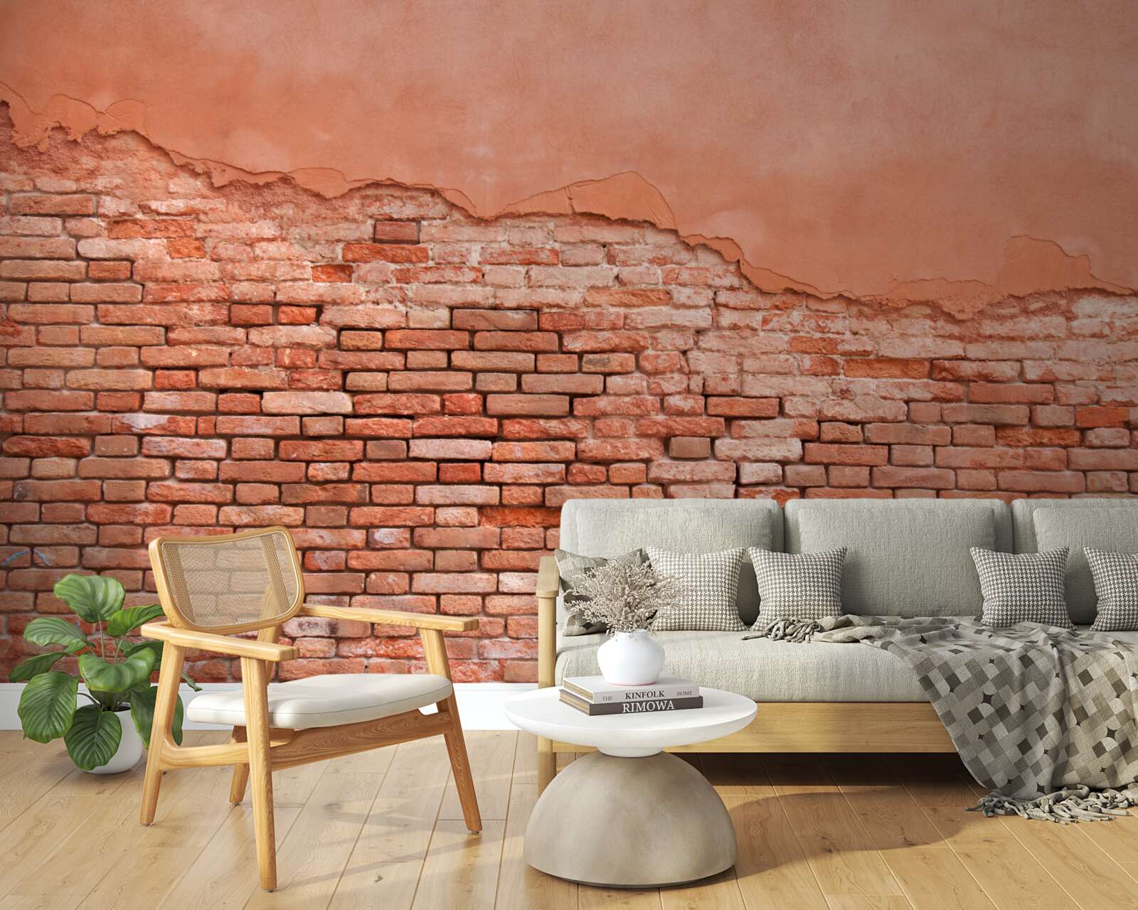 Fototapet zid de cărămidă prăbușit