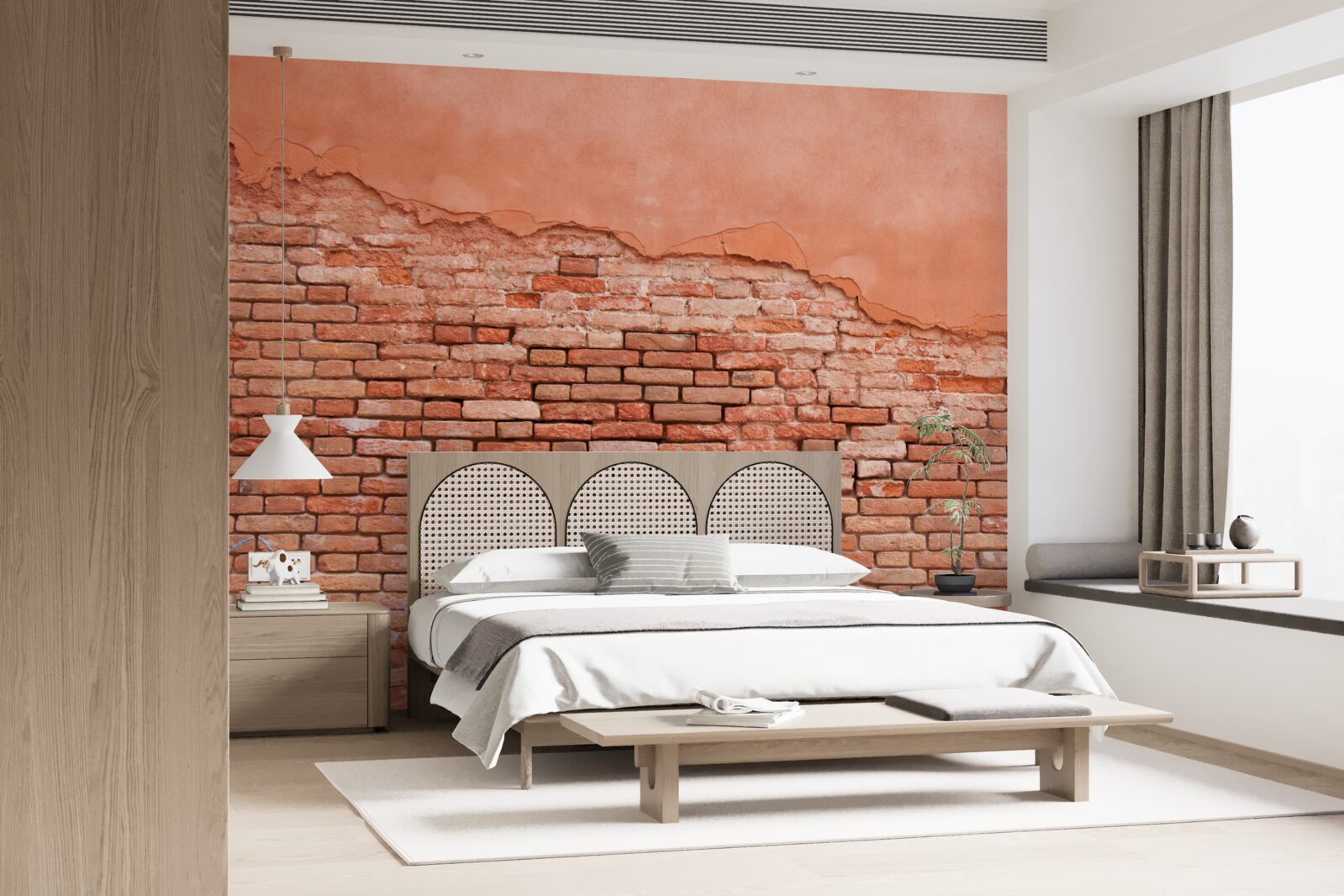 Fototapet zid de cărămidă prăbușit