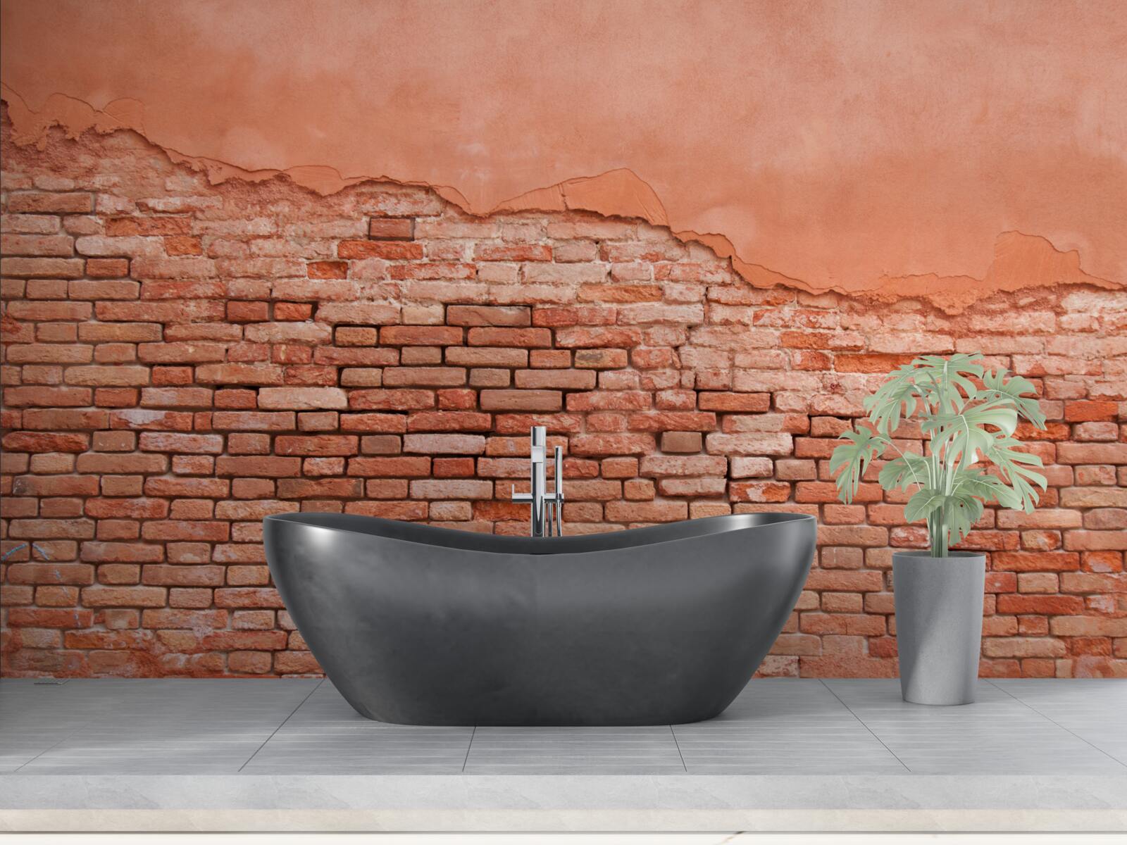 Fototapet zid de cărămidă prăbușit