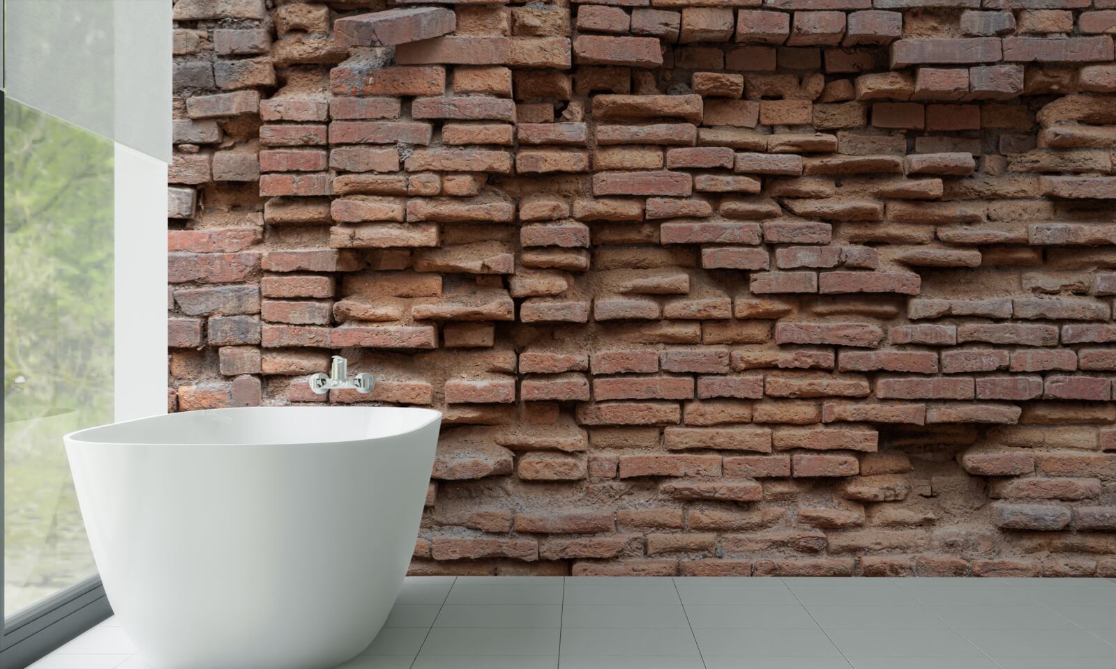 Fototapet un zid de piatră care se dărâmă