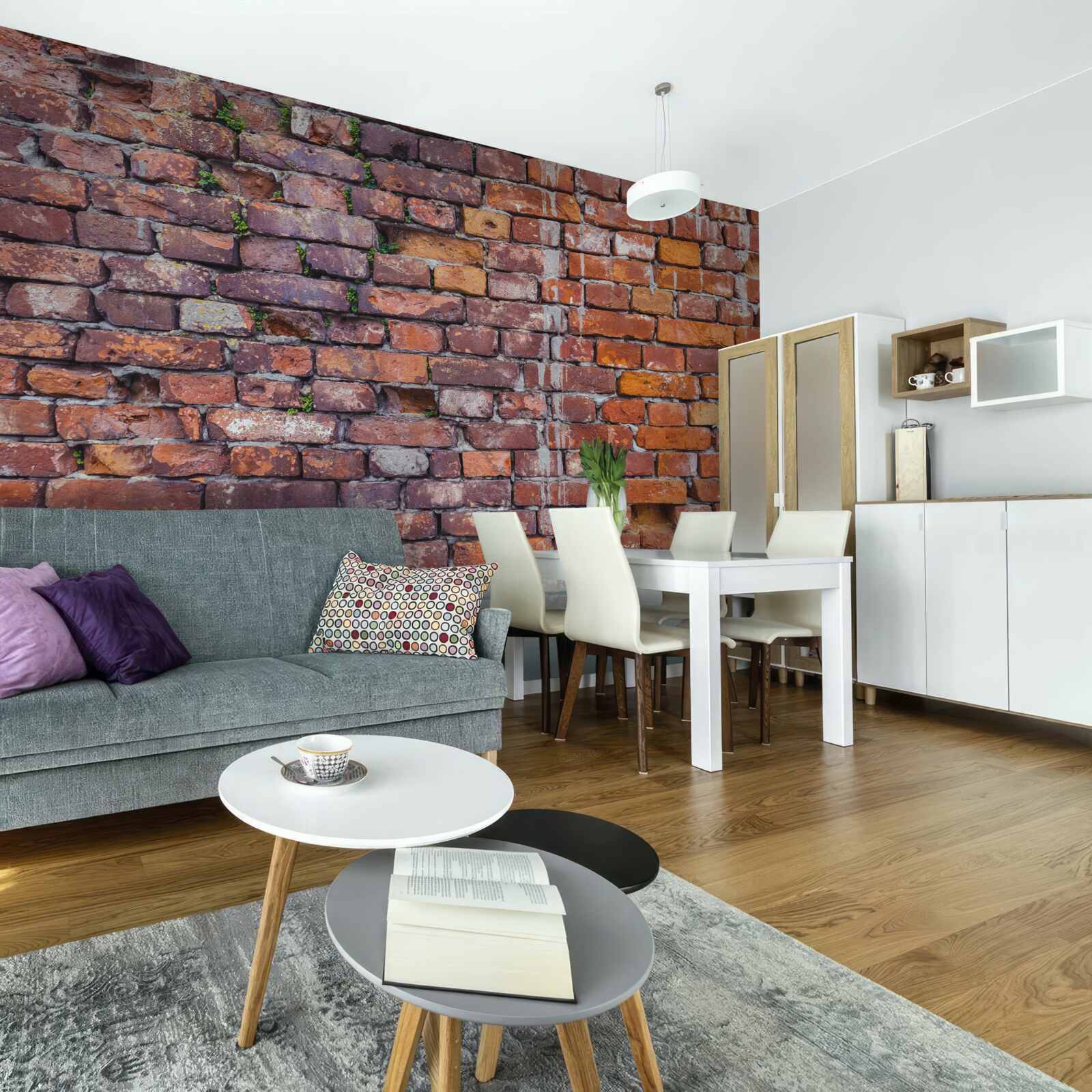 Fototapet scurgeri pe un zid istoric de cărămidă