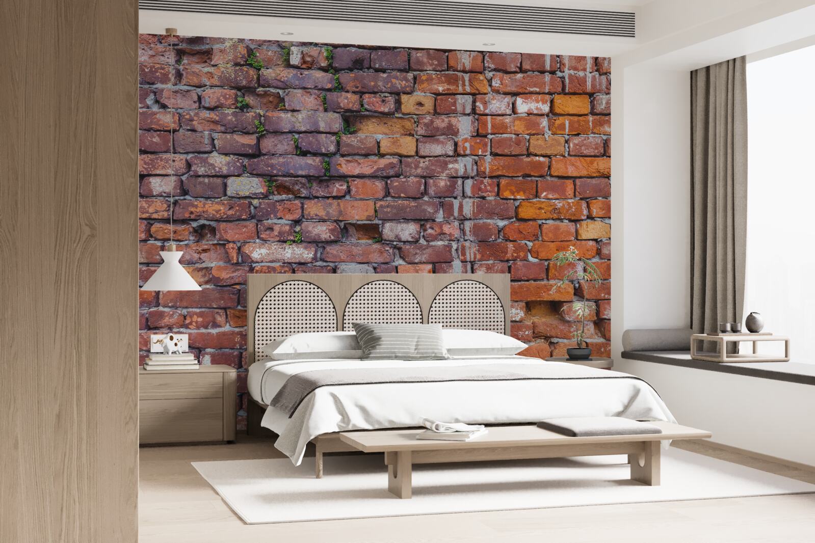 Fototapet scurgeri pe un zid istoric de cărămidă