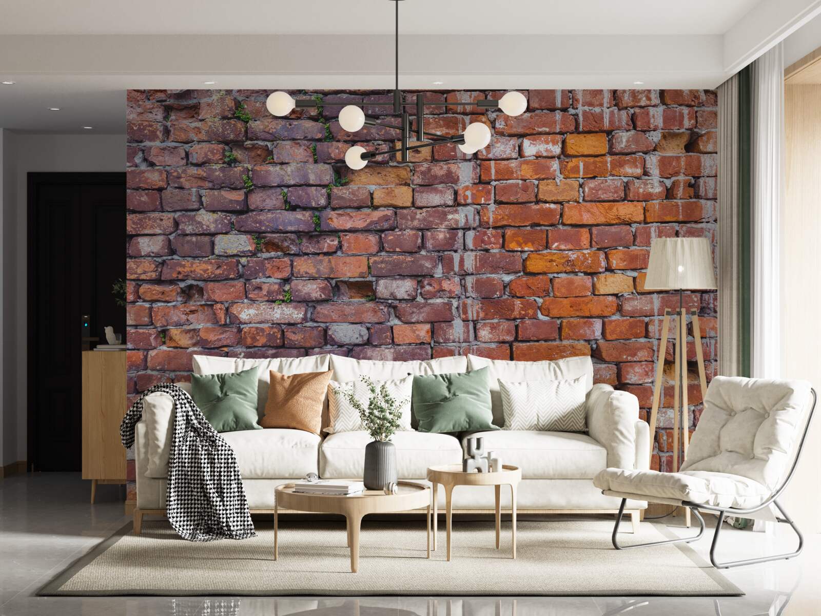 Fototapet scurgeri pe un zid istoric de cărămidă