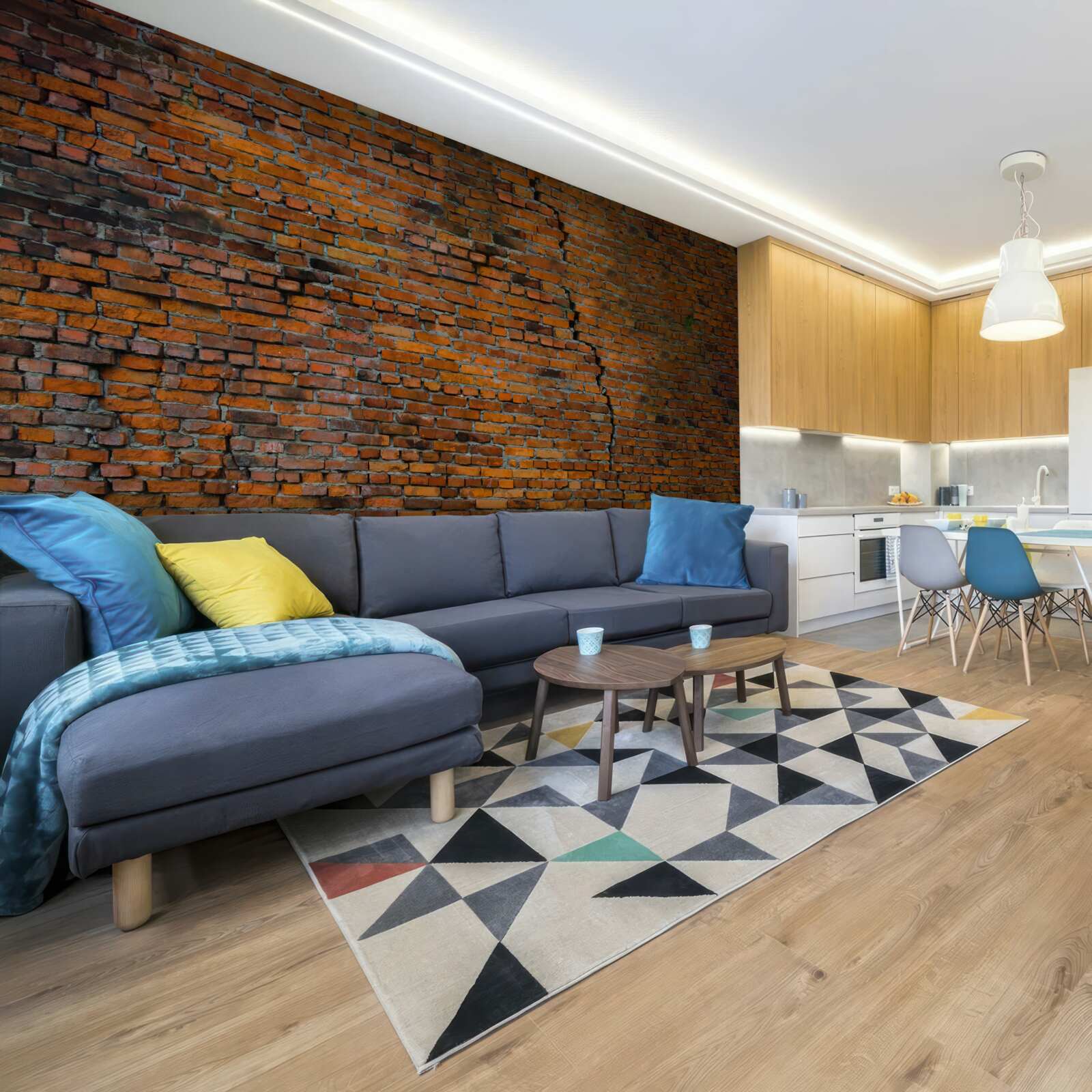 Fototapet fisură mare într-un perete de cărămidă