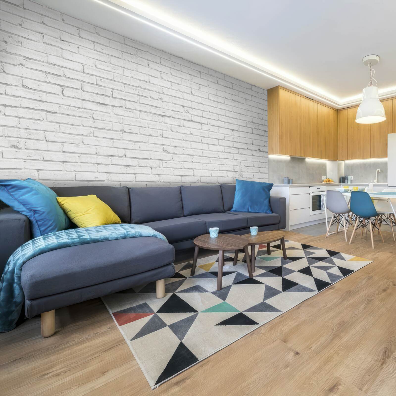 Fototapet bază de cărămidă albă