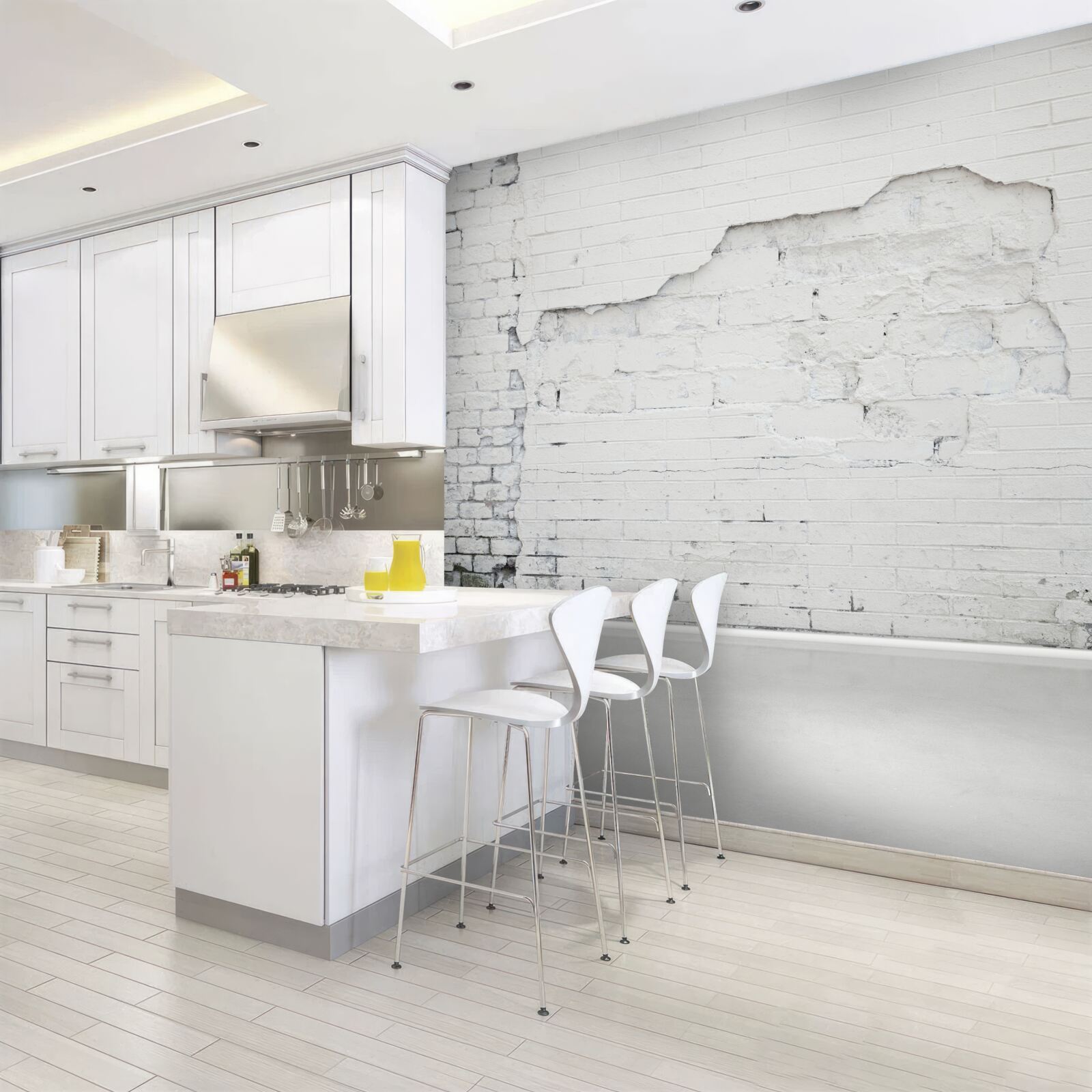 Fototapet zidărie de cărămidă expusă efectelor timpului