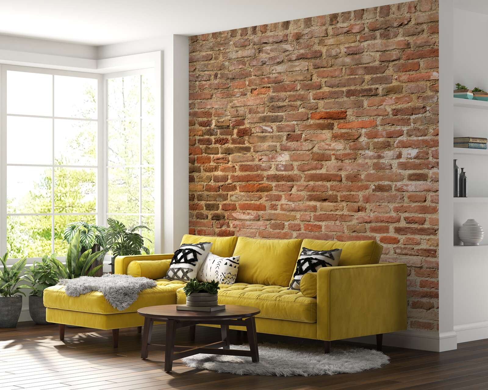 Fototapet perete vechi de cărămidă maro