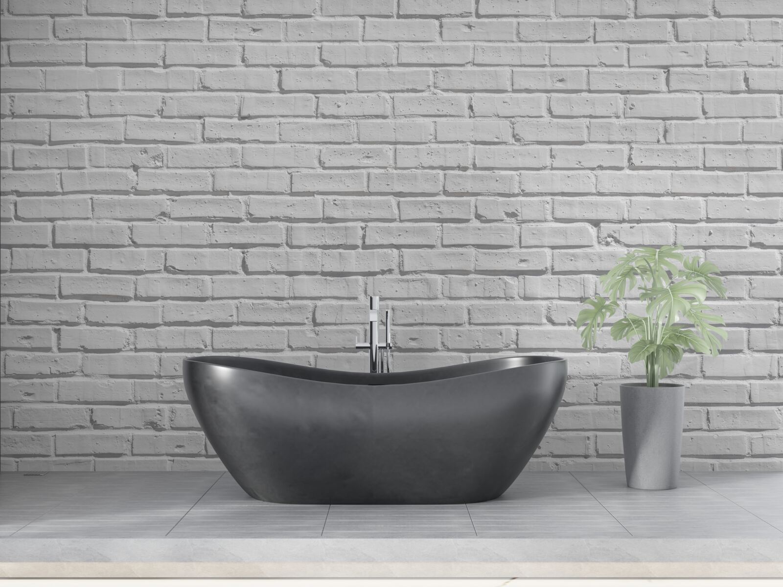 Fototapet Peretele de cărămidă este vopsit în alb