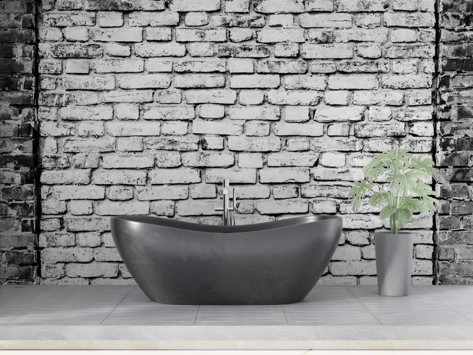 Fototapet Perete din cărămidă cu urme de zgârieturi