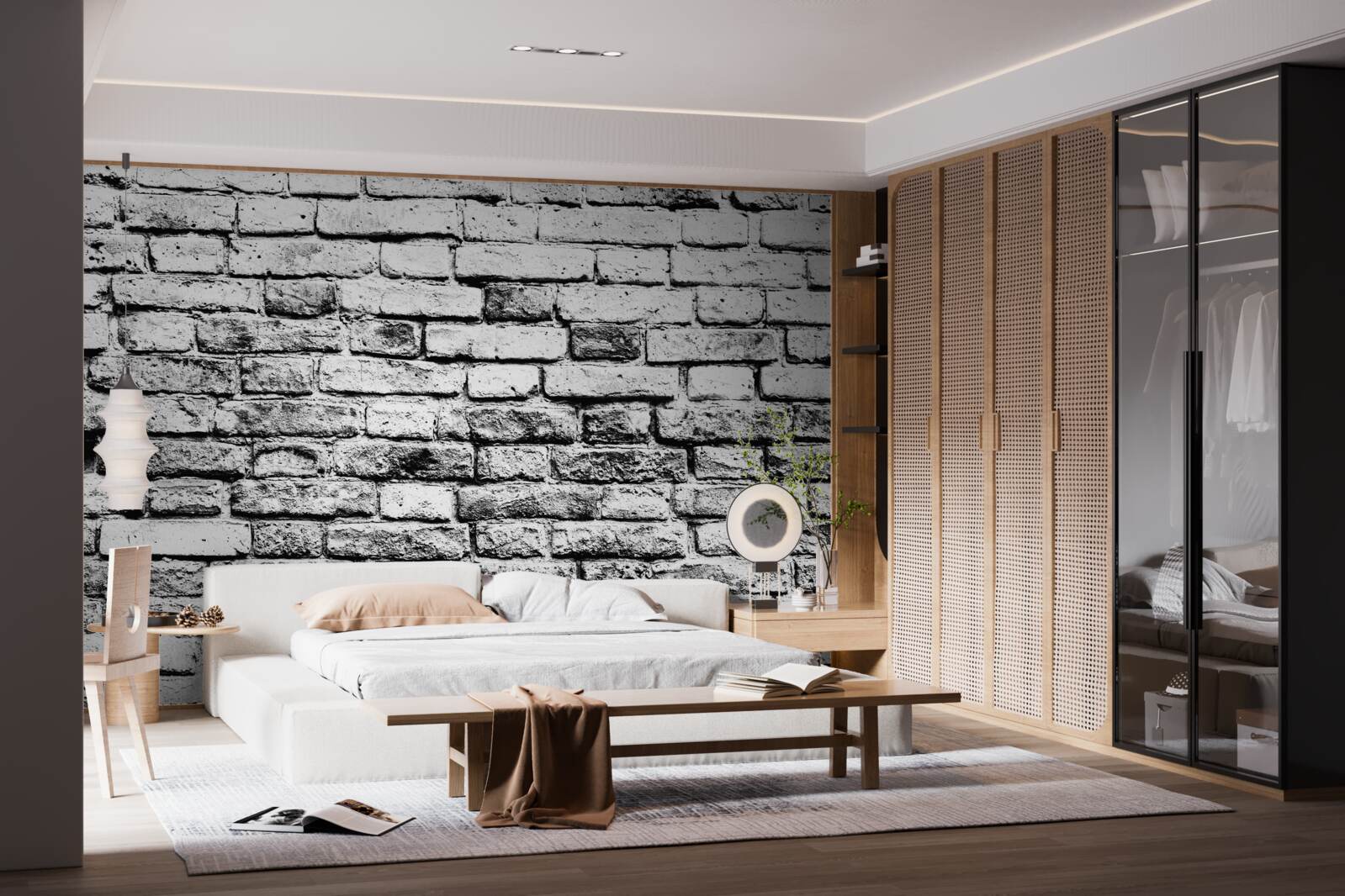 Fototapet structură de perete din cărămidă gri