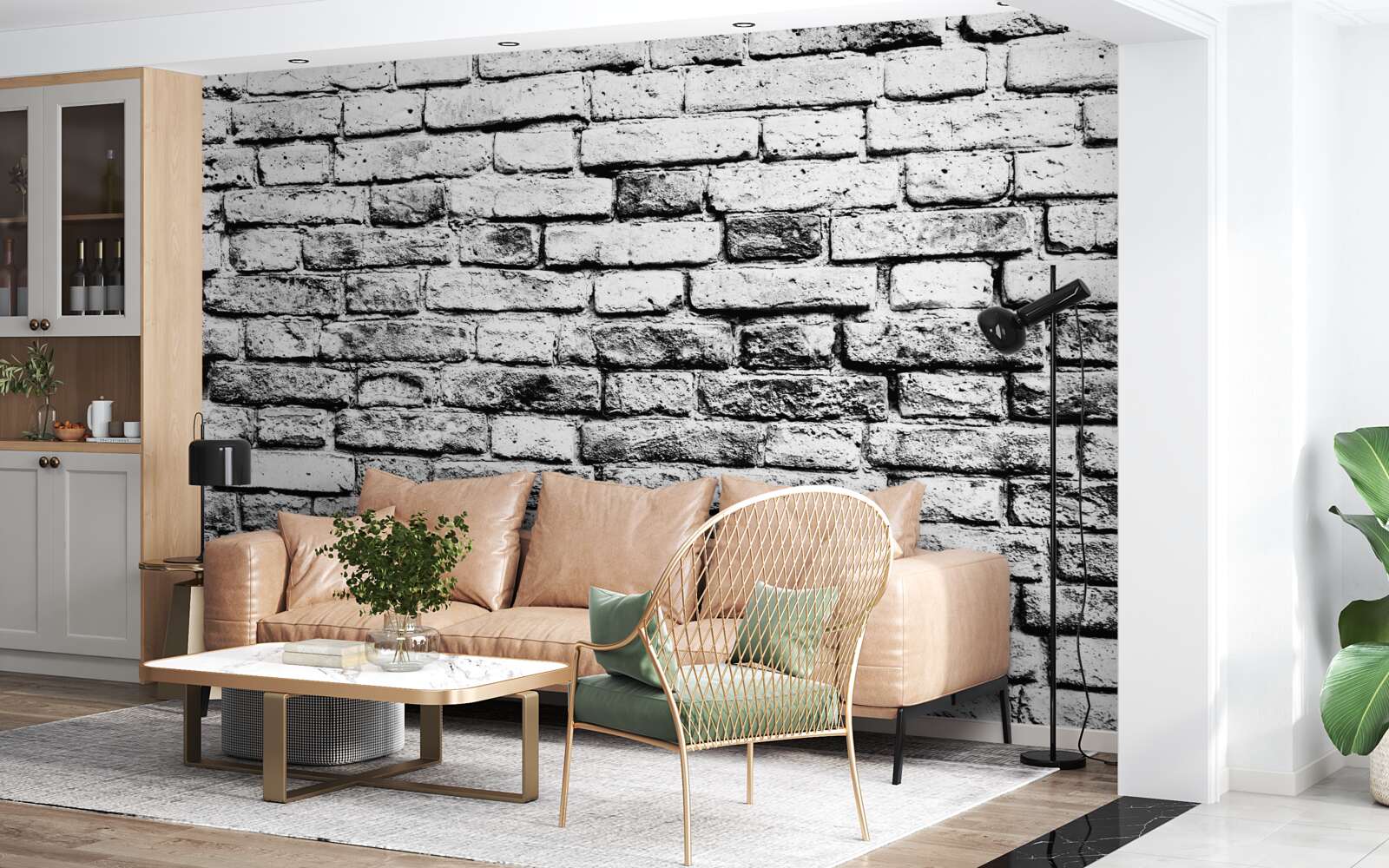 Fototapet structură de perete din cărămidă gri