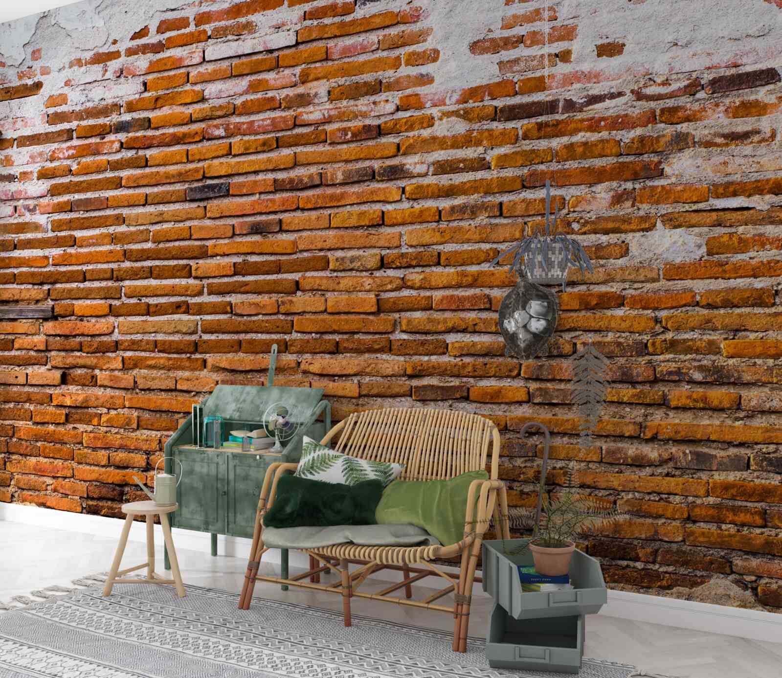 Fototapet perete vechi din cărămidă care și-a pierdut aspectul