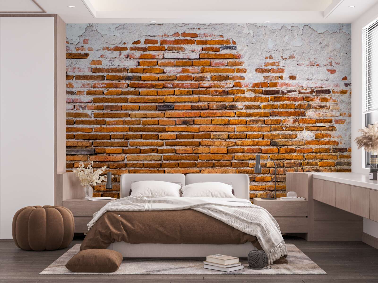 Fototapet perete vechi din cărămidă care și-a pierdut aspectul