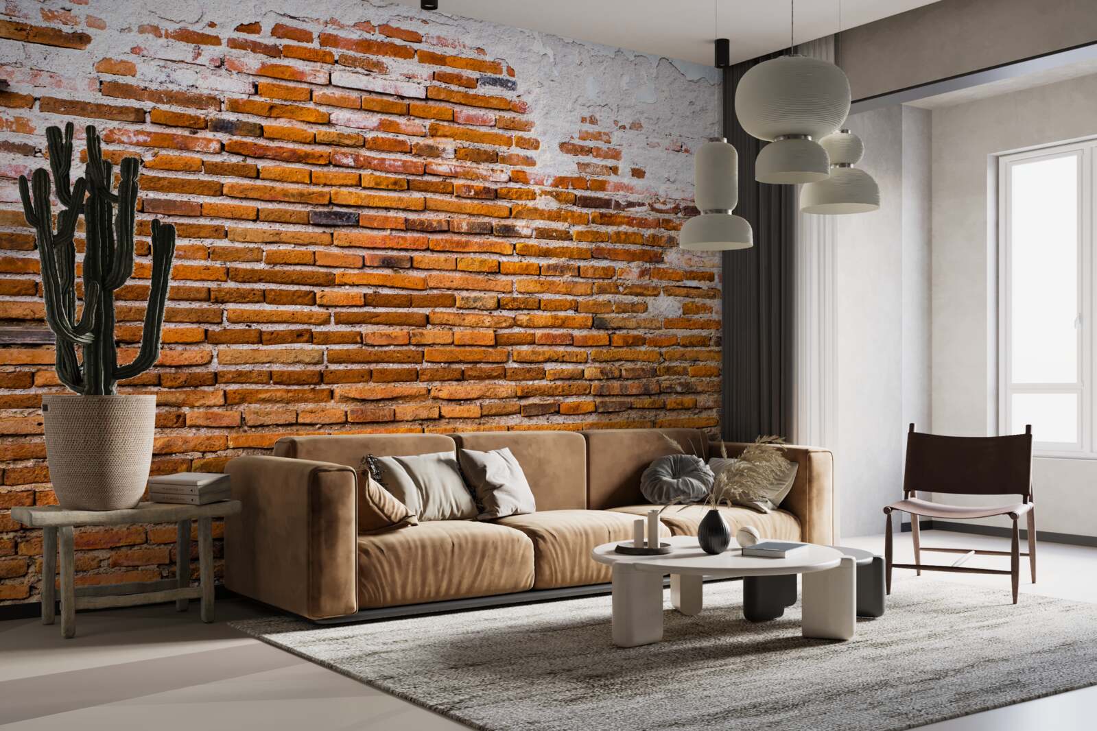 Fototapet perete vechi din cărămidă care și-a pierdut aspectul