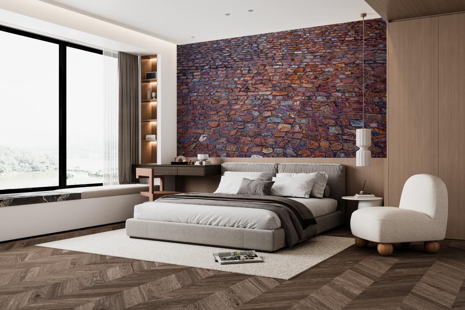 Fototapet stradă veche pavată cu pavele