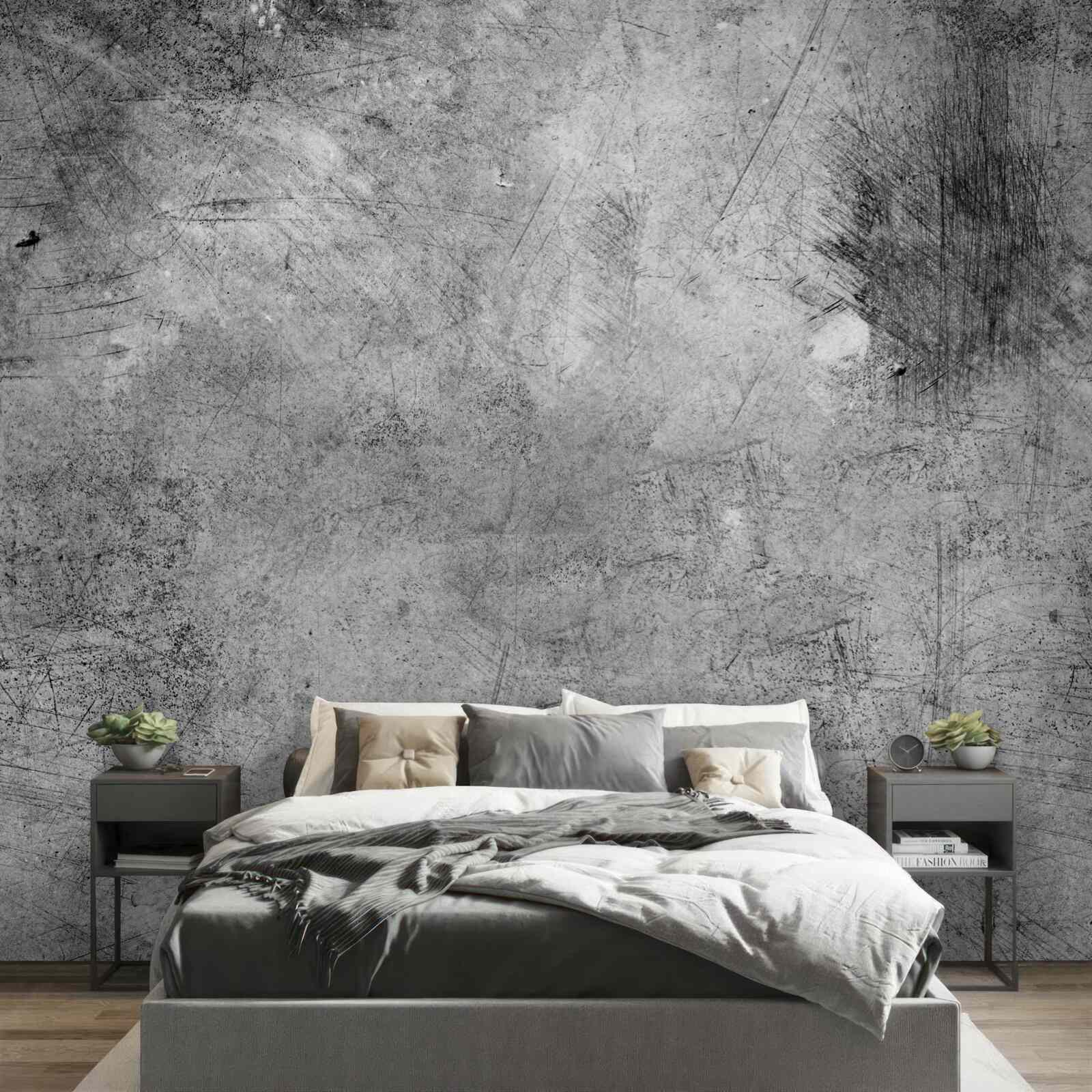 Fototapet perete gri cu zgârieturi close-up