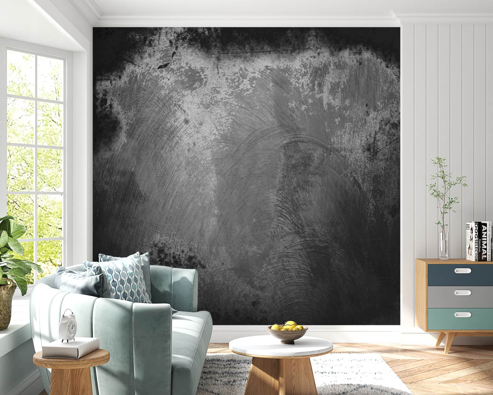 Fototapet perete intens negru și terifiant