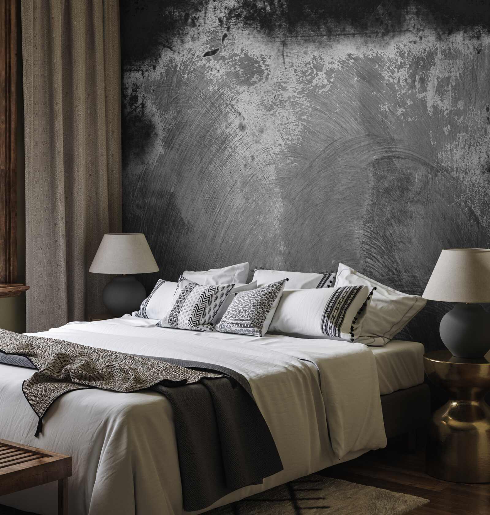 Fototapet perete intens negru și terifiant