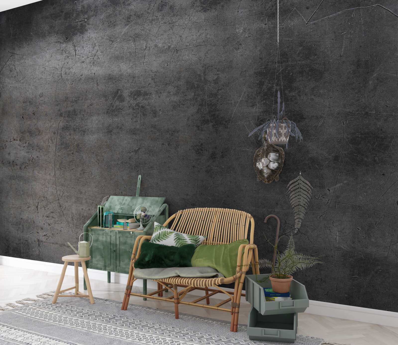 Fototapet grunge metalic în culori închise