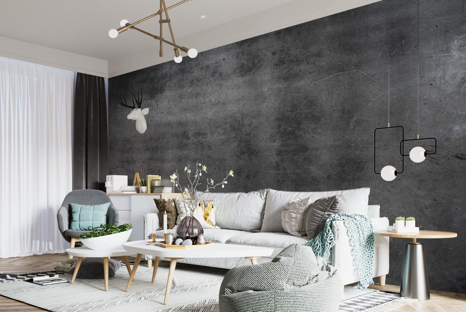 Fototapet grunge metalic în culori închise