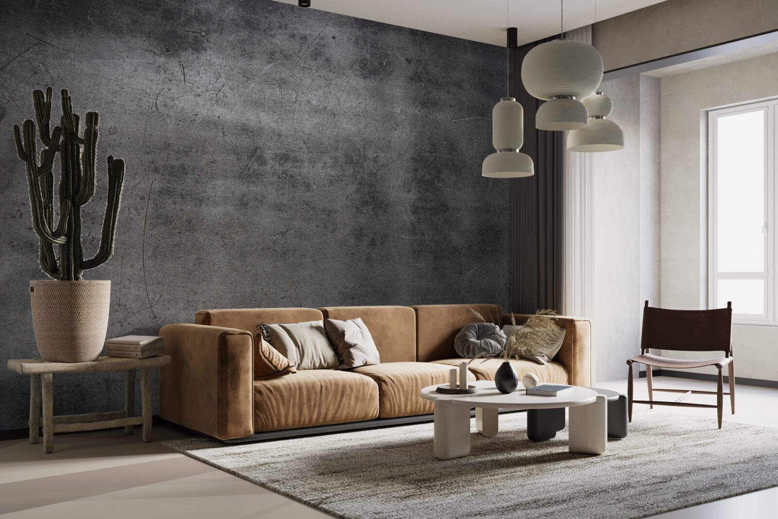 Fototapet grunge metalic în culori închise