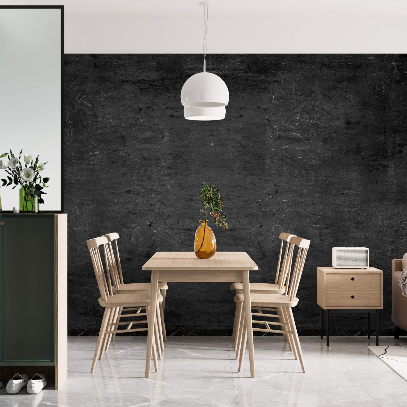 Fototapet perete de ciment întunecat