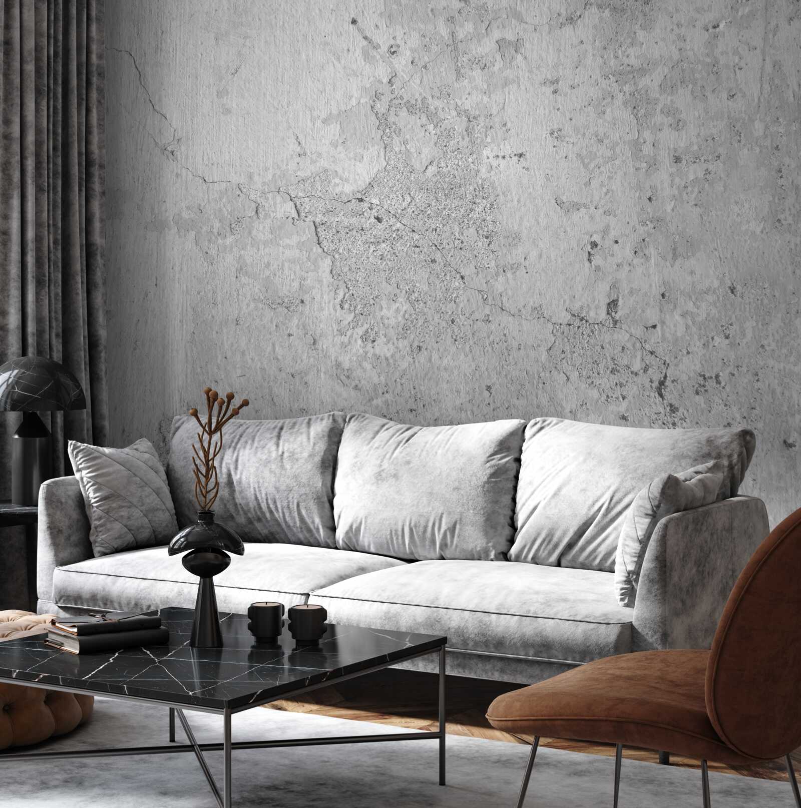 Fototapet cimentul este gri și acoperit cu zgârieturi