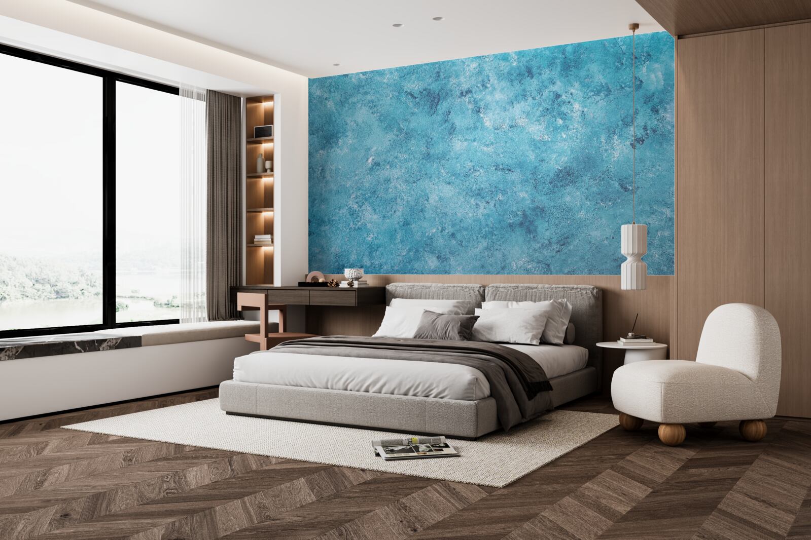 Fototapet val conceptual de pâlpâire albastră