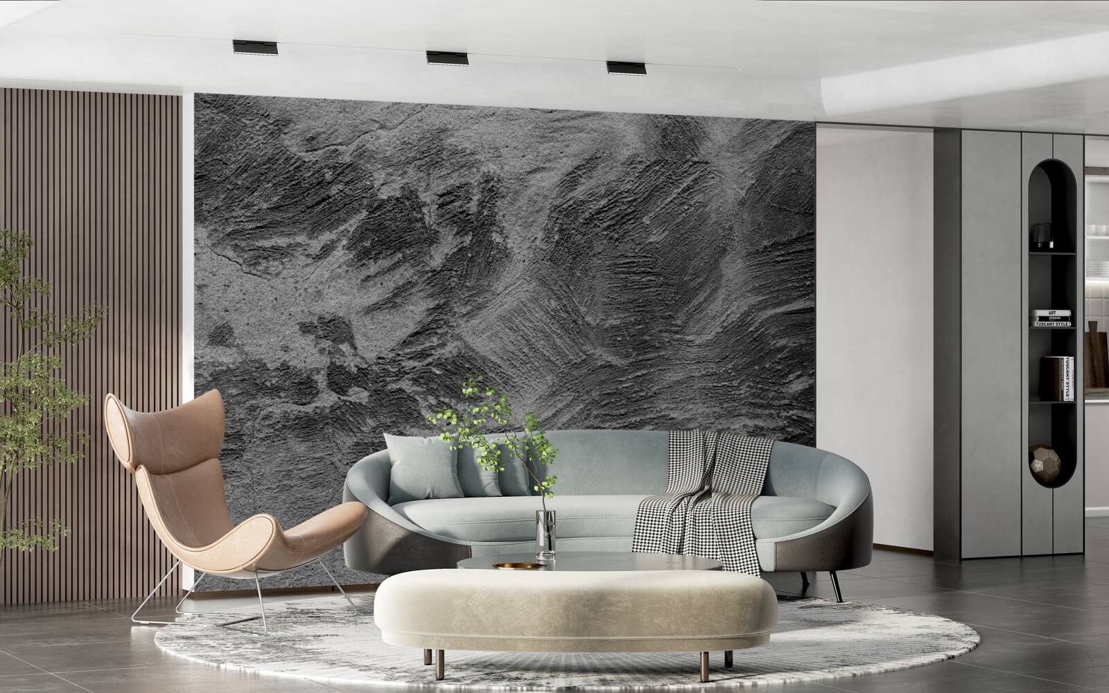 Fototapet dungi decorative în nuanțe deschise și închise