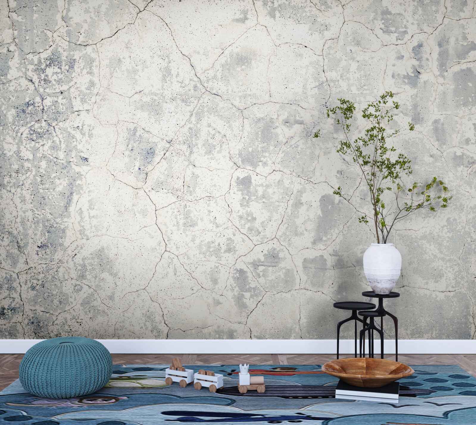 Fototapet deasupra barierei de ciment