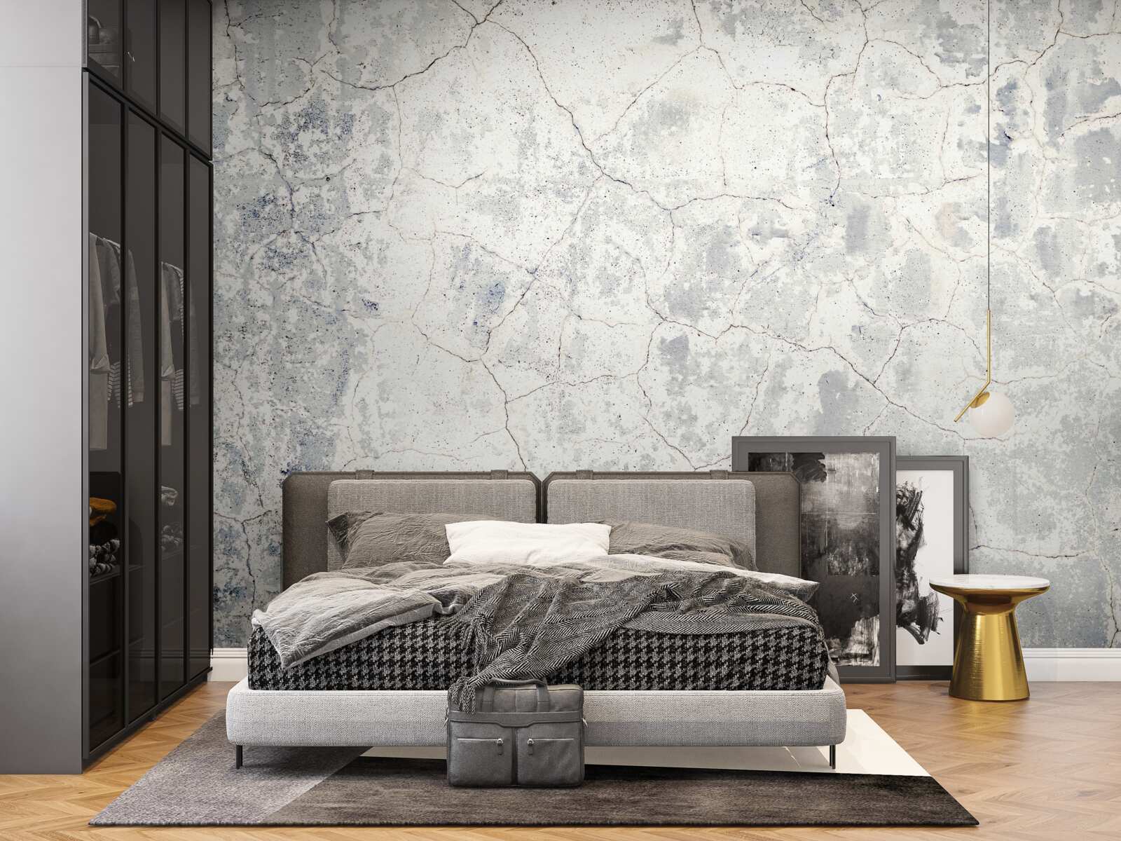 Fototapet deasupra barierei de ciment