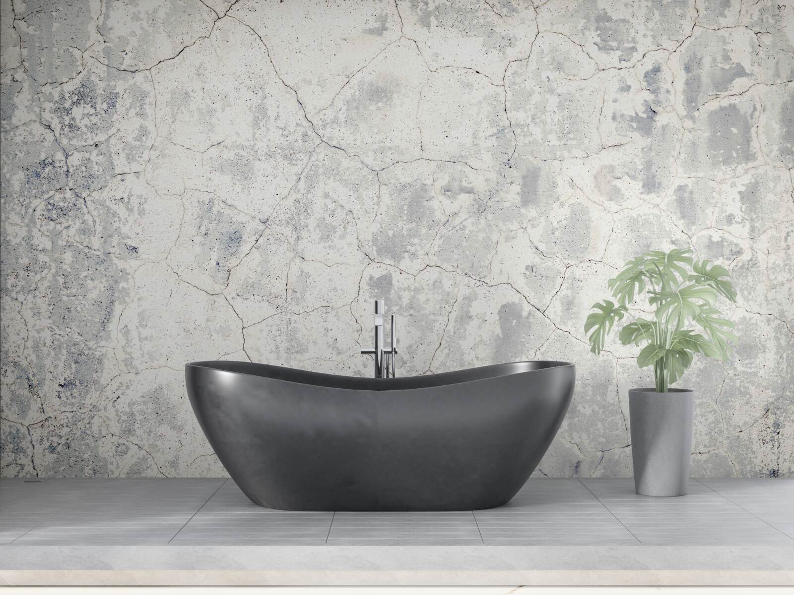 Fototapet deasupra barierei de ciment