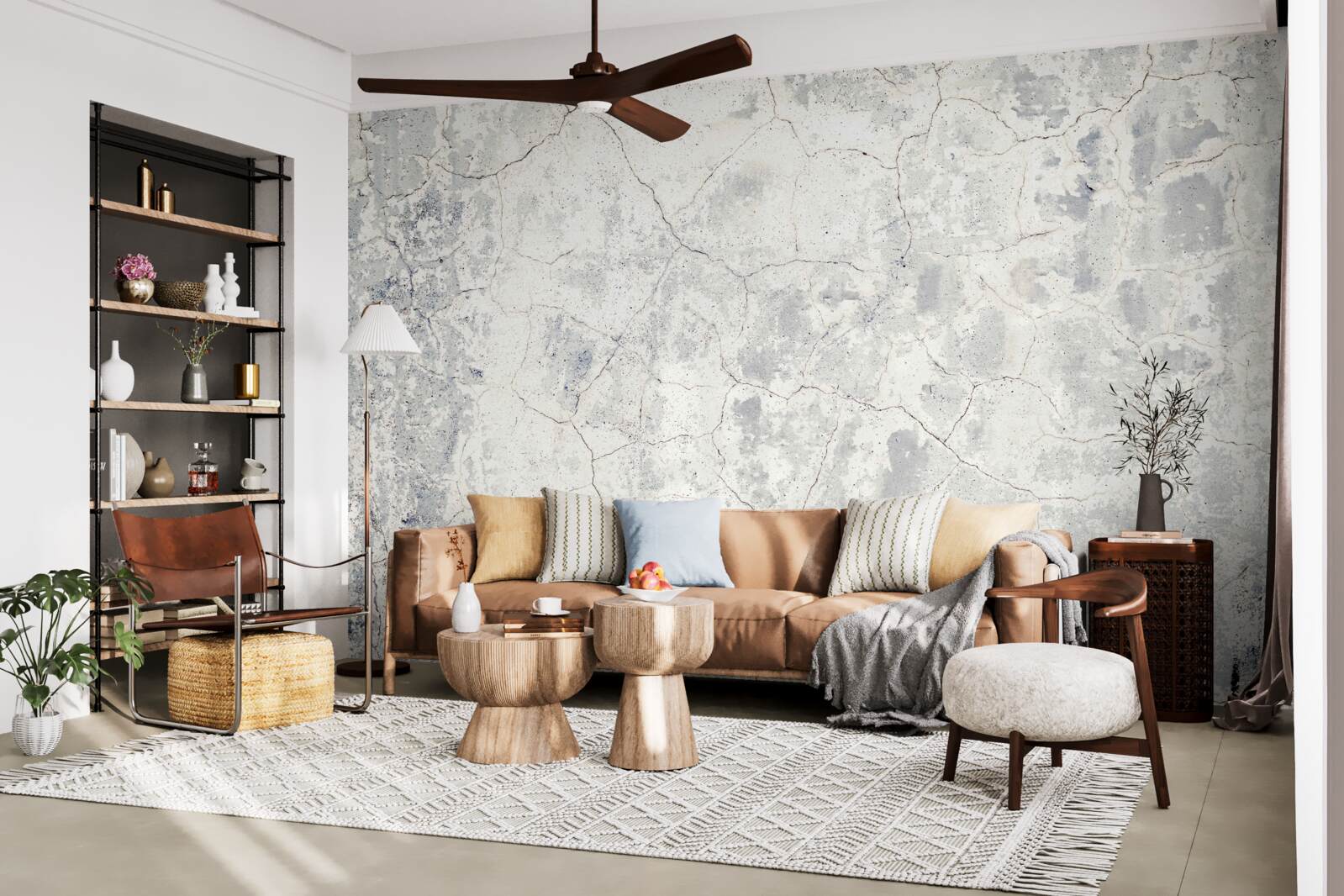 Fototapet deasupra barierei de ciment