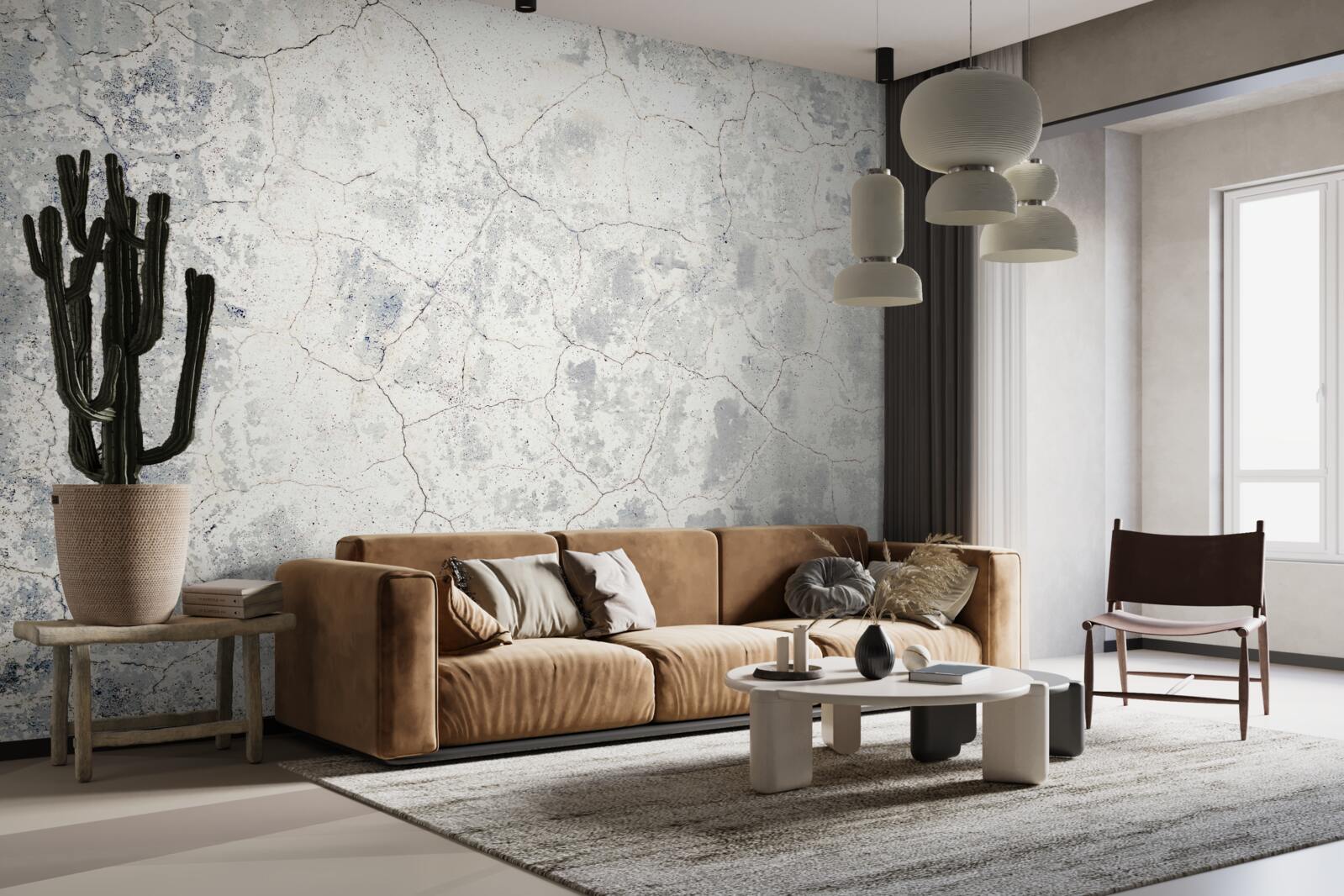 Fototapet deasupra barierei de ciment